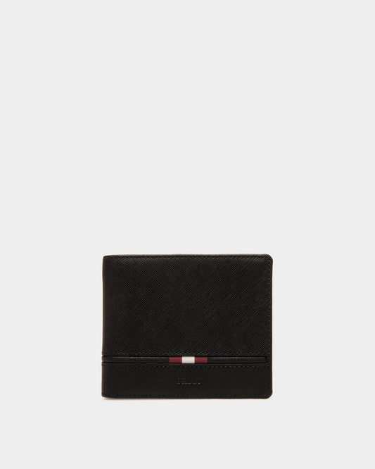 Bifold Wallet In Black Embossed Leather