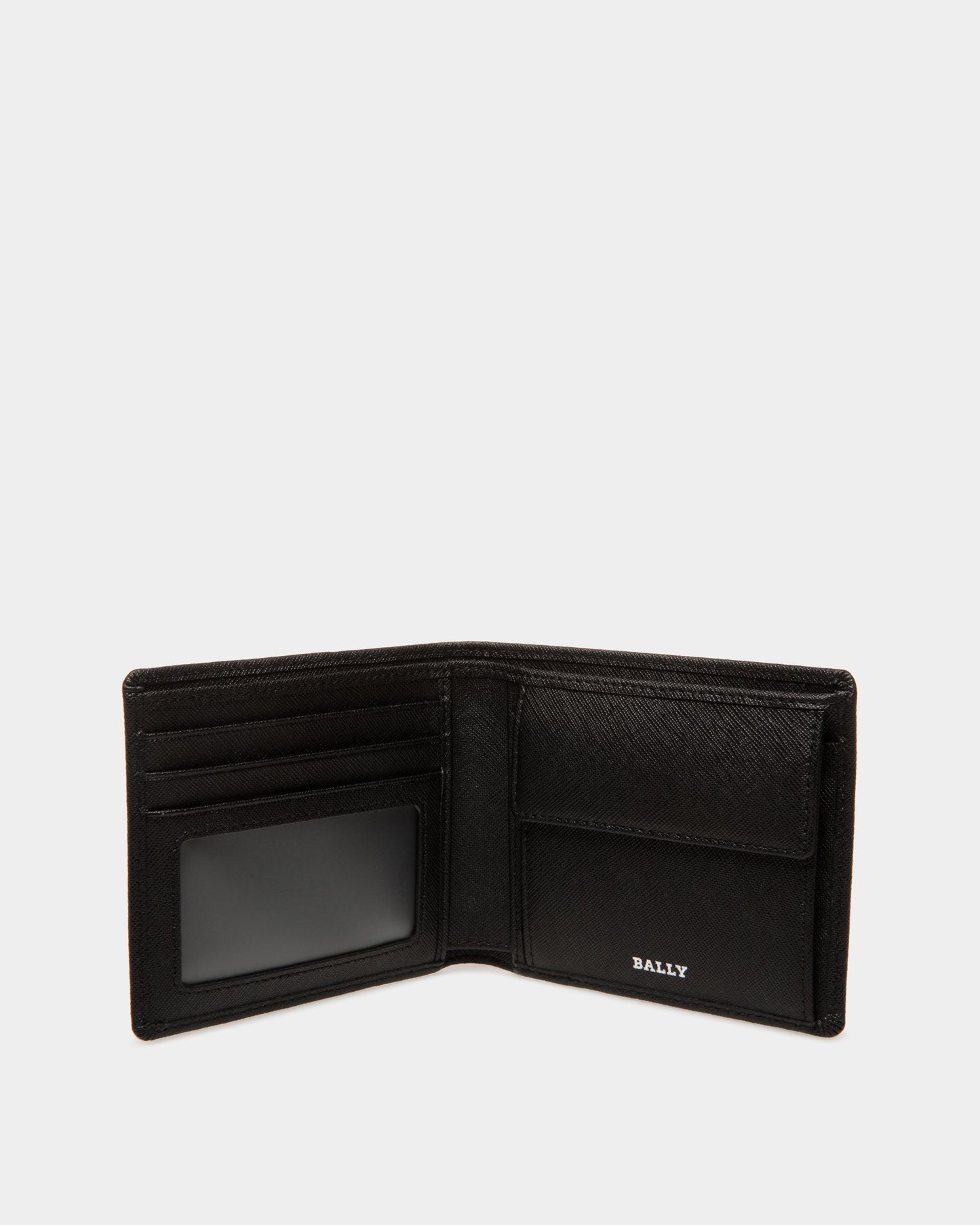 Bifold Wallet In Black Embossed Leather