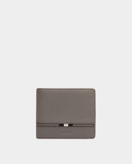 Wallet In Grey Embossed Leather