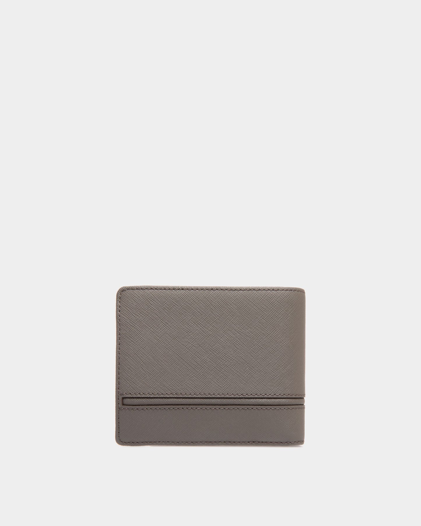 Wallet In Grey Embossed Leather