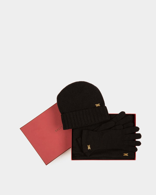 Cashmere Accessory Set In Black