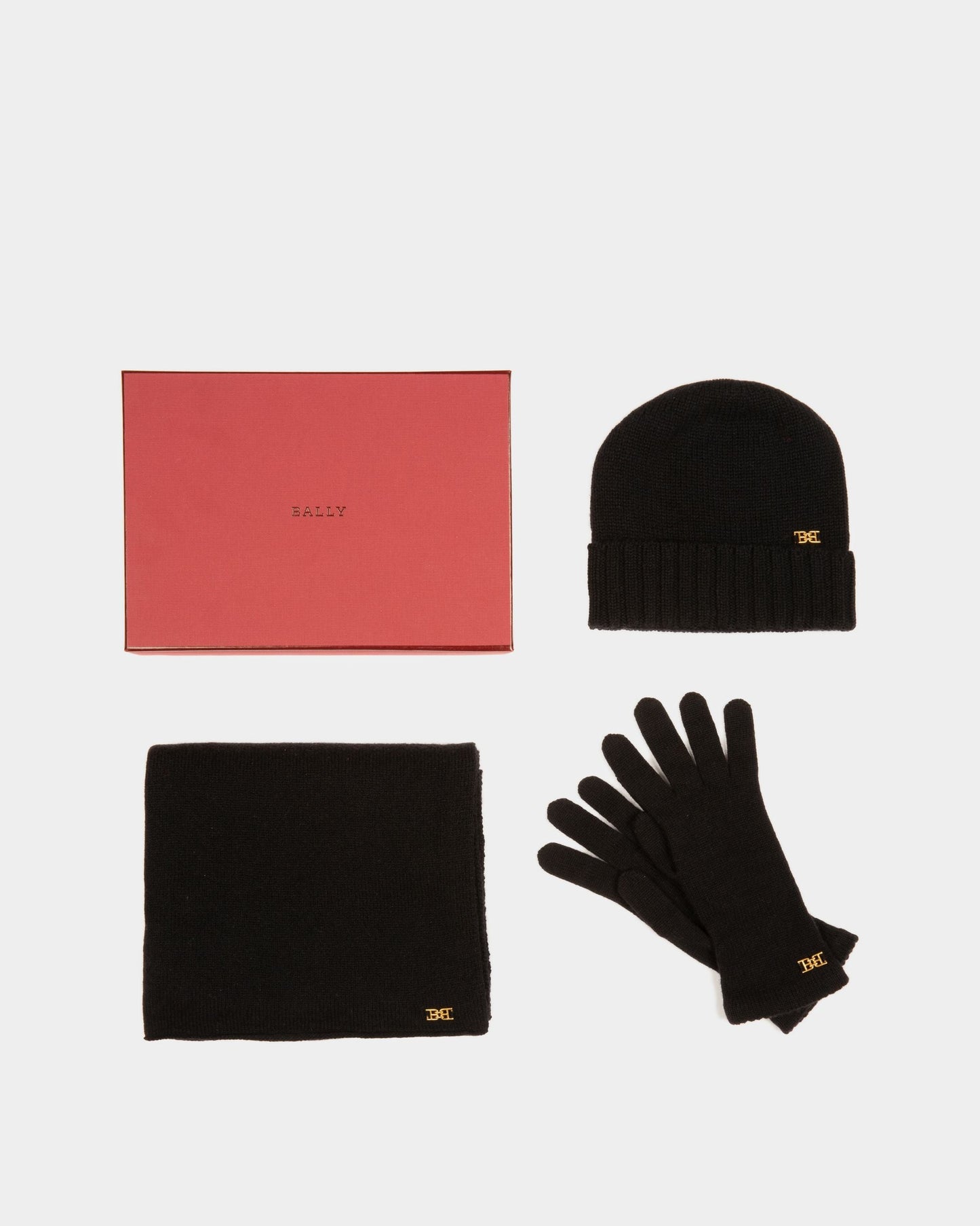 Cashmere Accessory Set In Black
