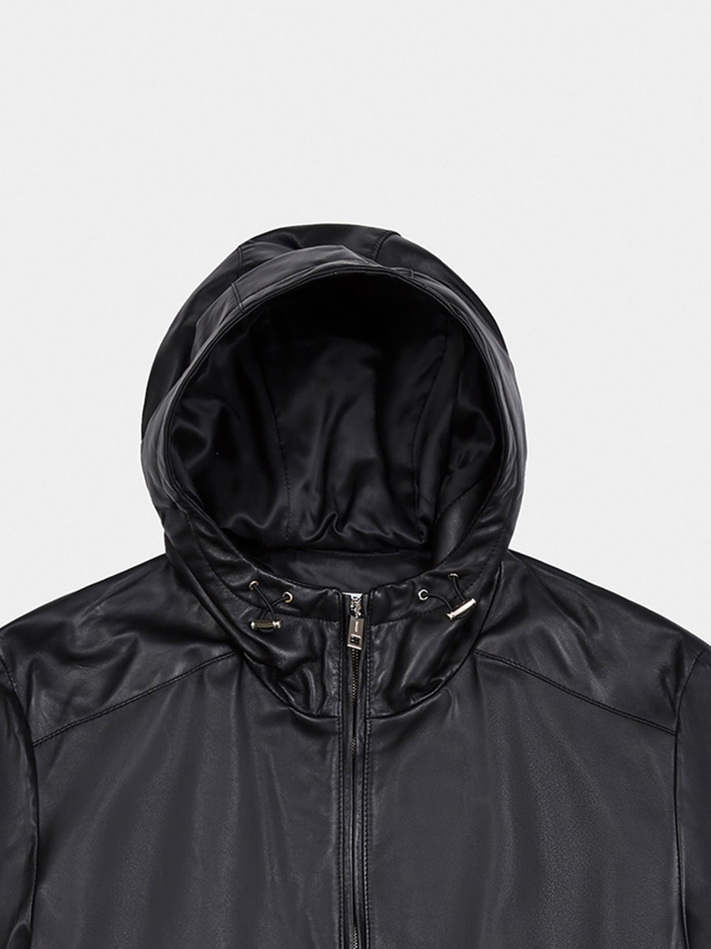 Bomber Blouson in Black Leather