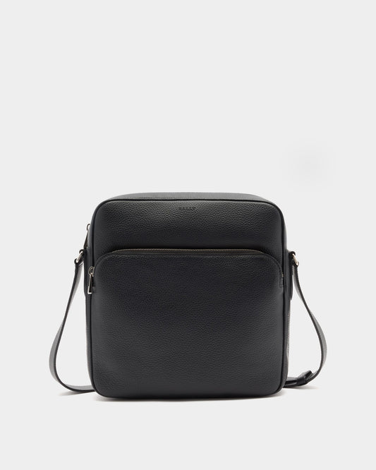 Crossbody Bag in Black Grained Leather