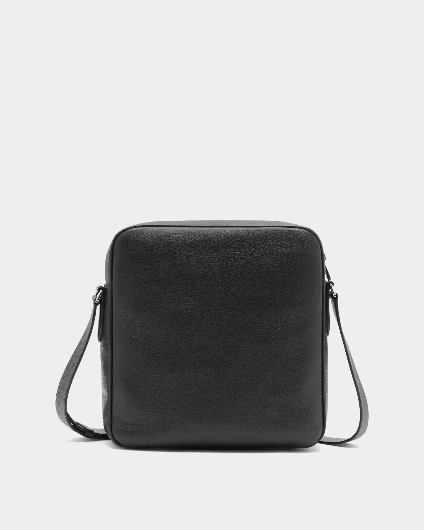 Crossbody Bag in Black Grained Leather