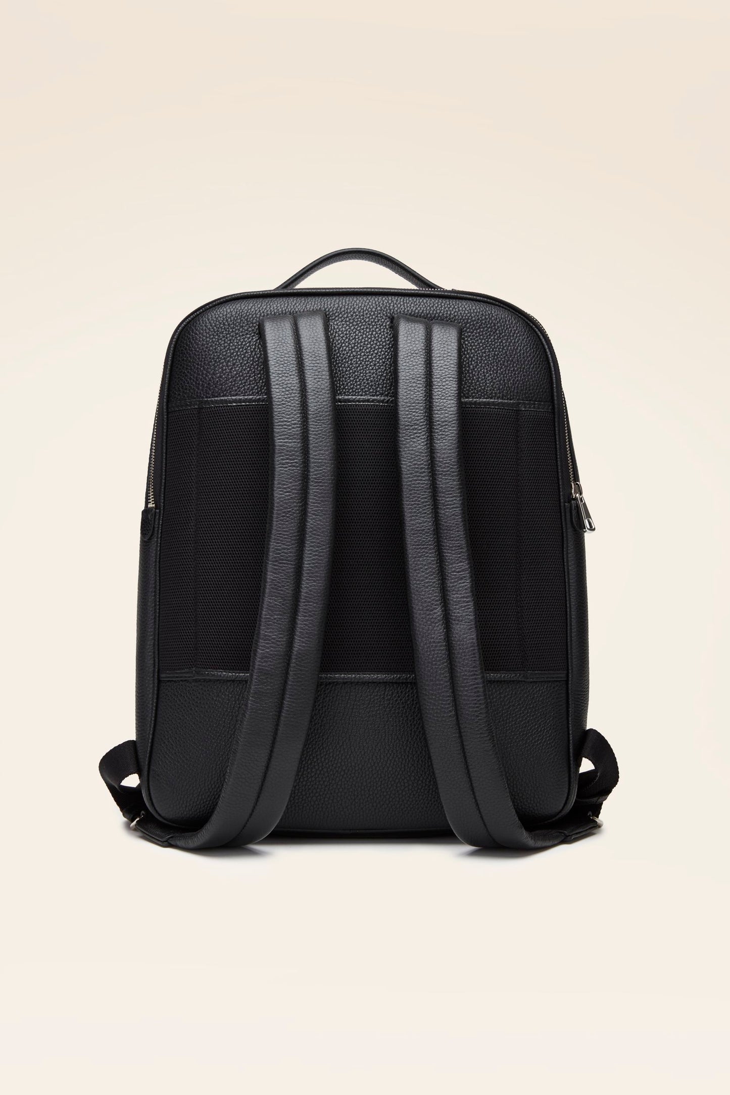 Men's Black Leather Backpack