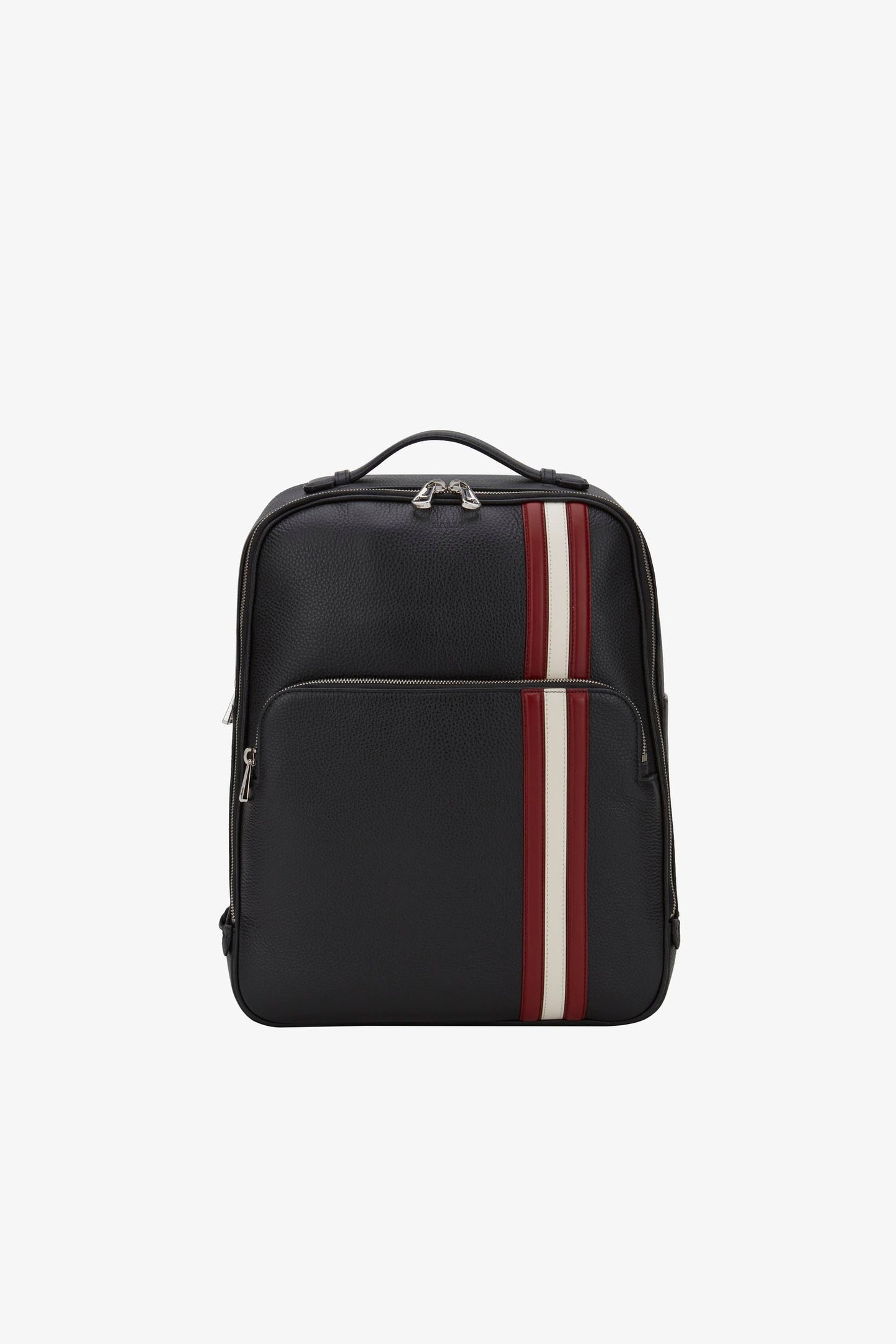 Backpack in Black Grained Leather