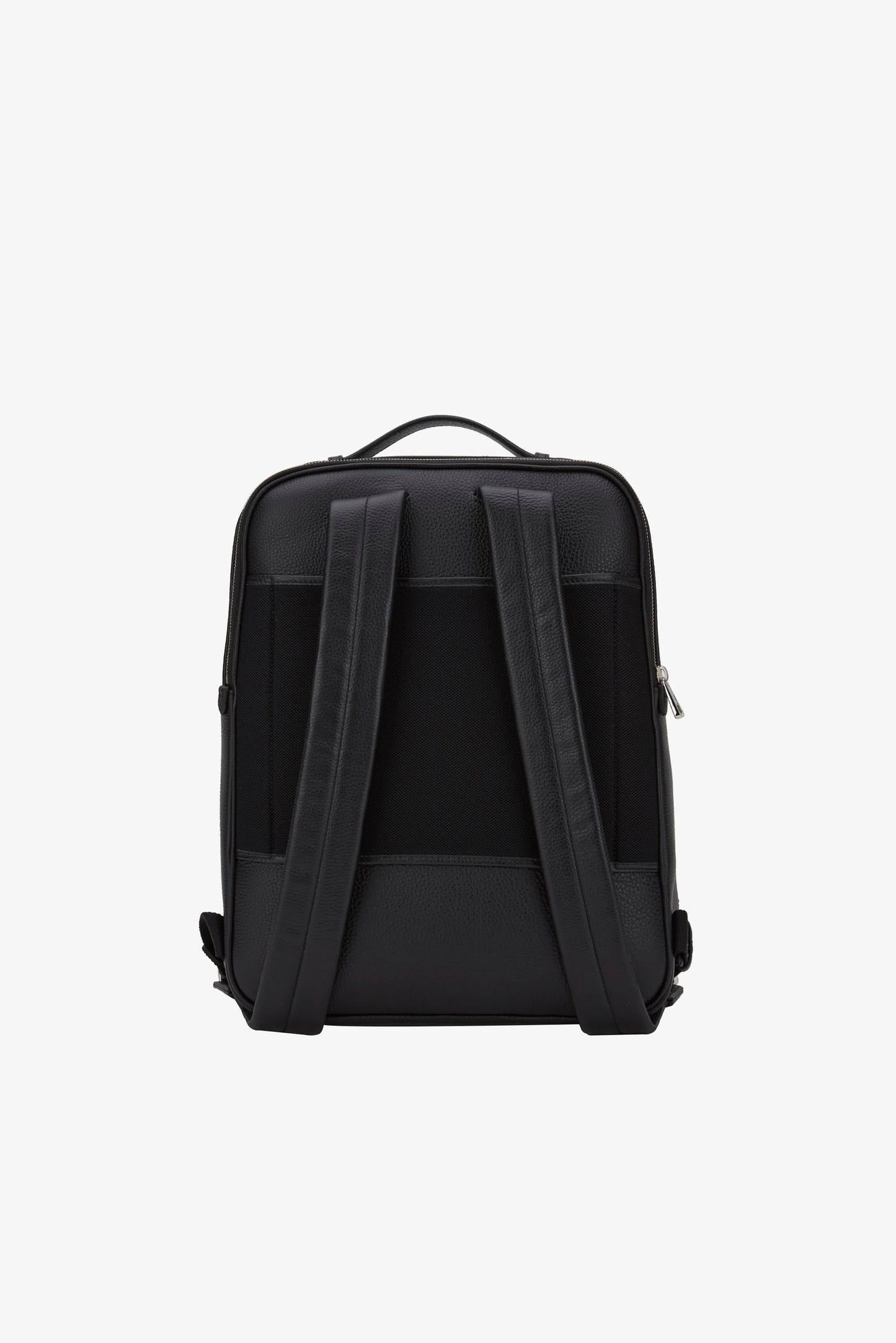 Backpack in Black Grained Leather