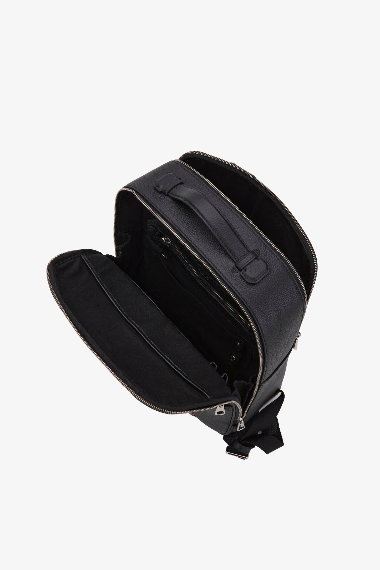 Backpack in Black Grained Leather