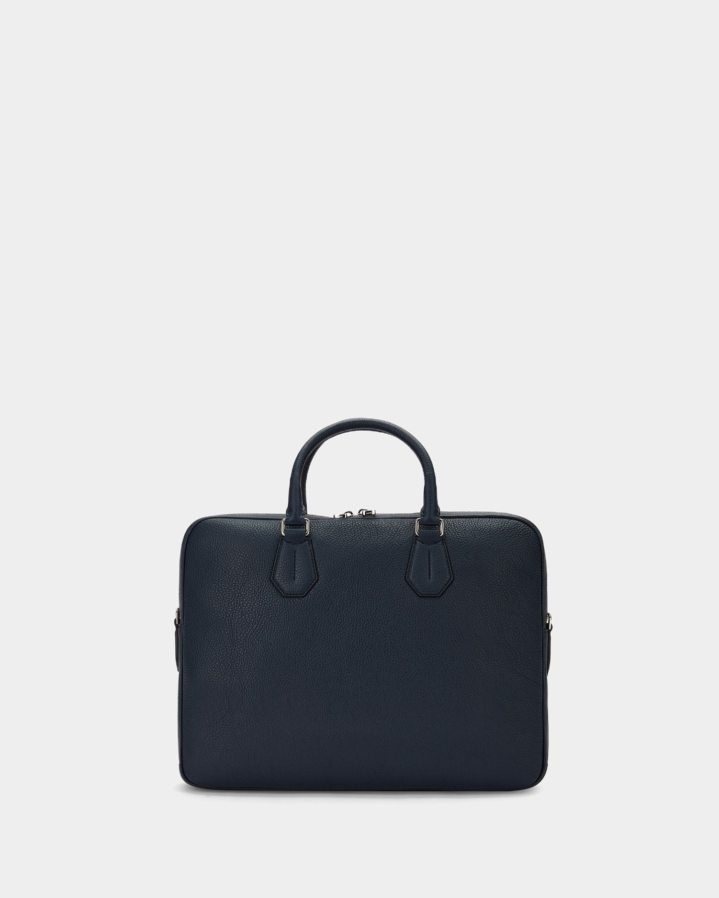 Men's Blue Leather Briefcase