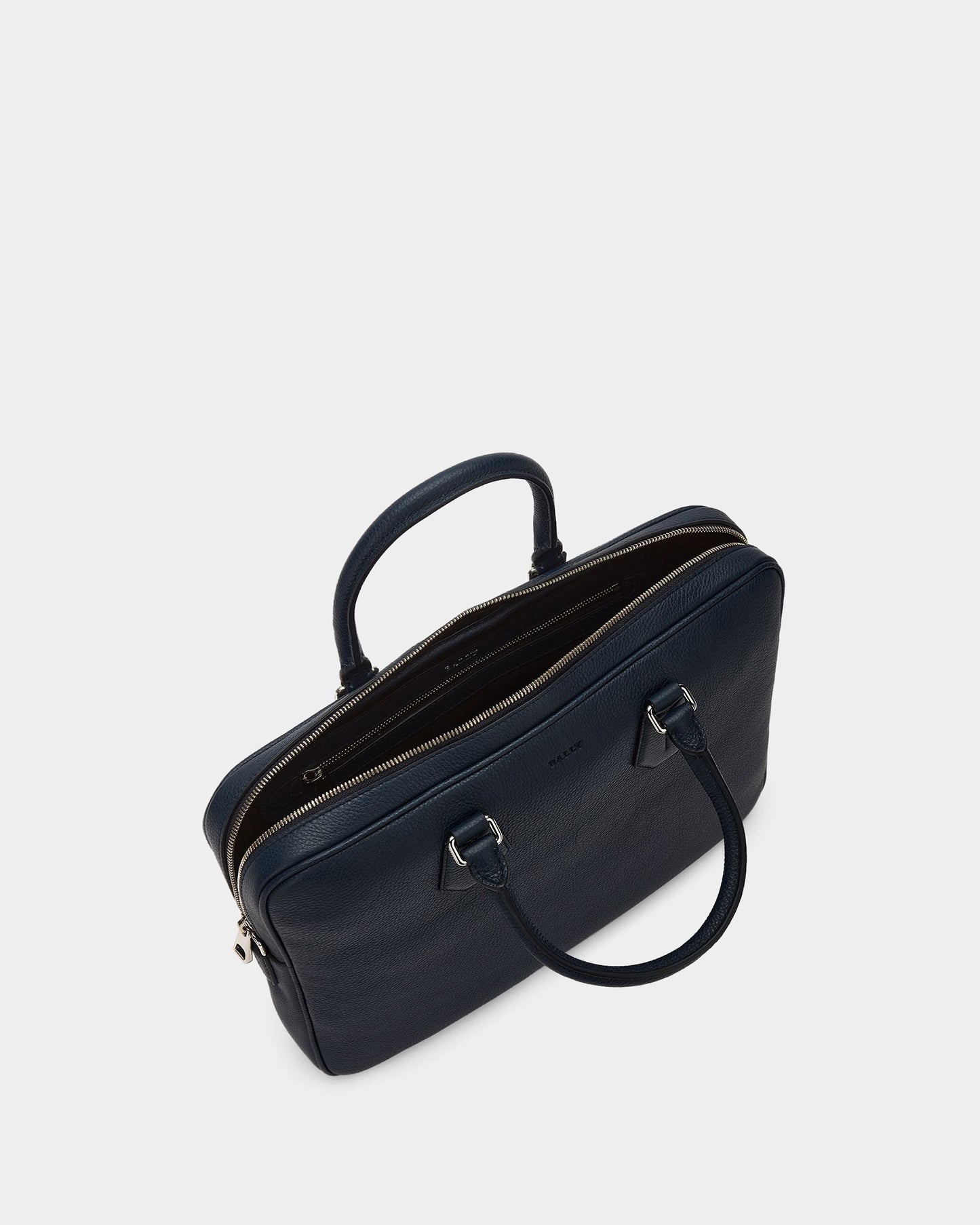 Men's Blue Leather Briefcase