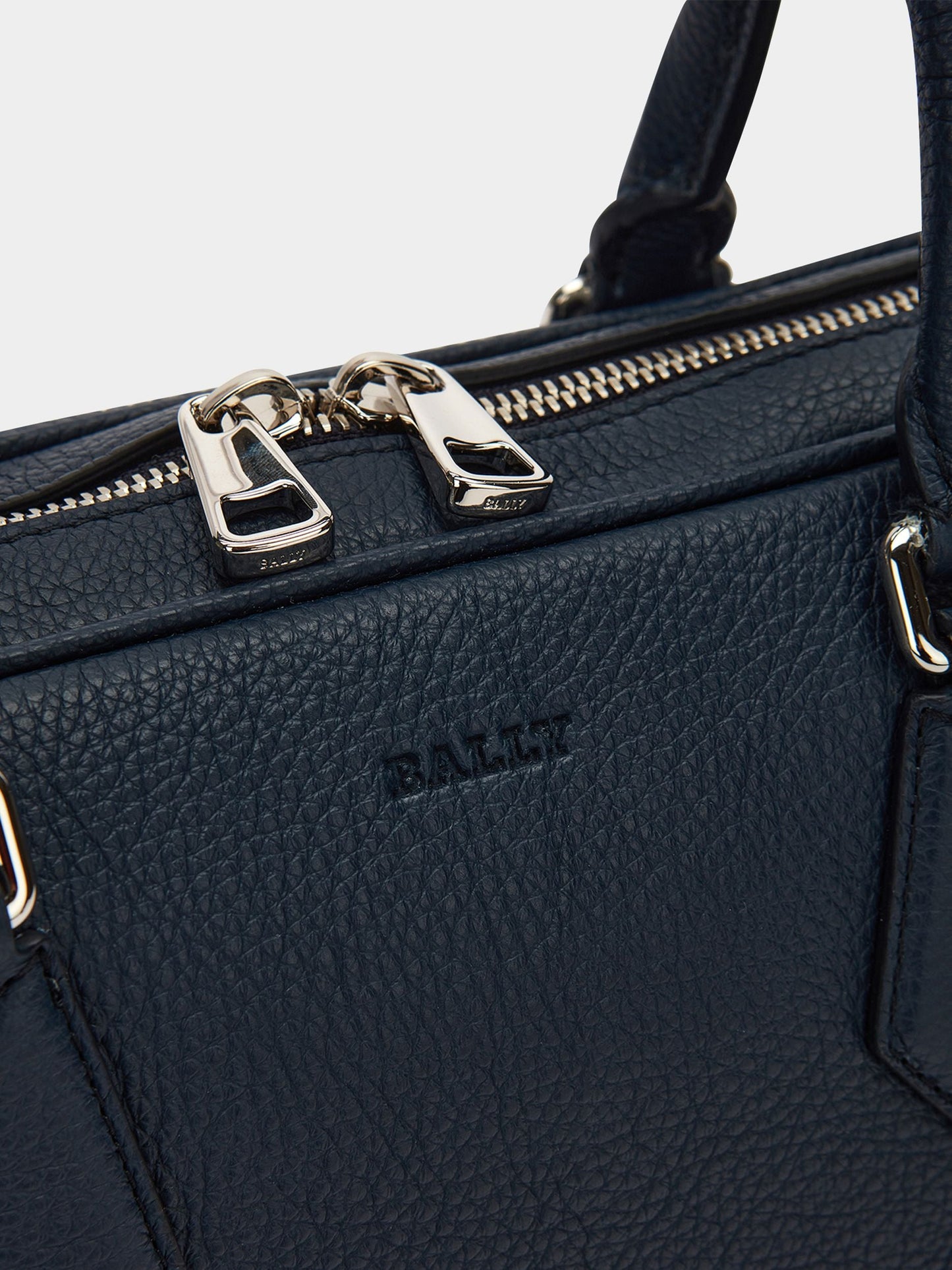 Men's Blue Leather Briefcase