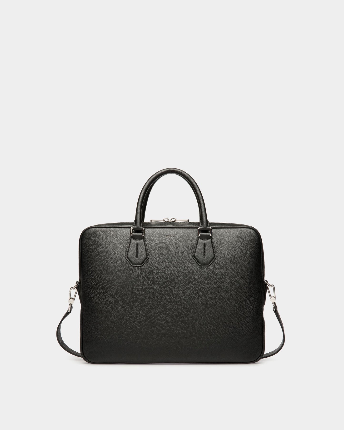 Briefcase in Black Grained Leather