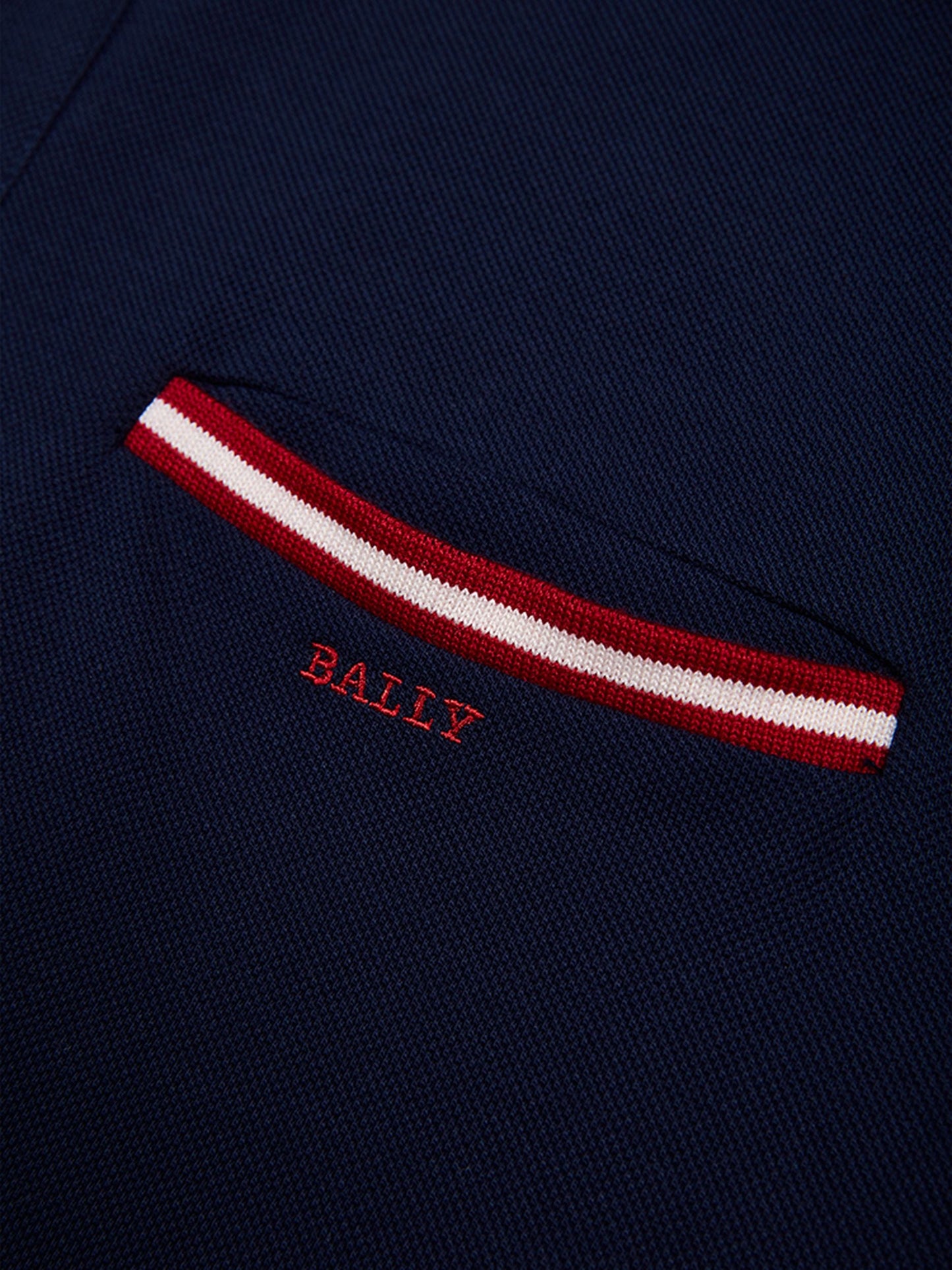 Polo Shirt in Blue Piqué-Knit Cotton