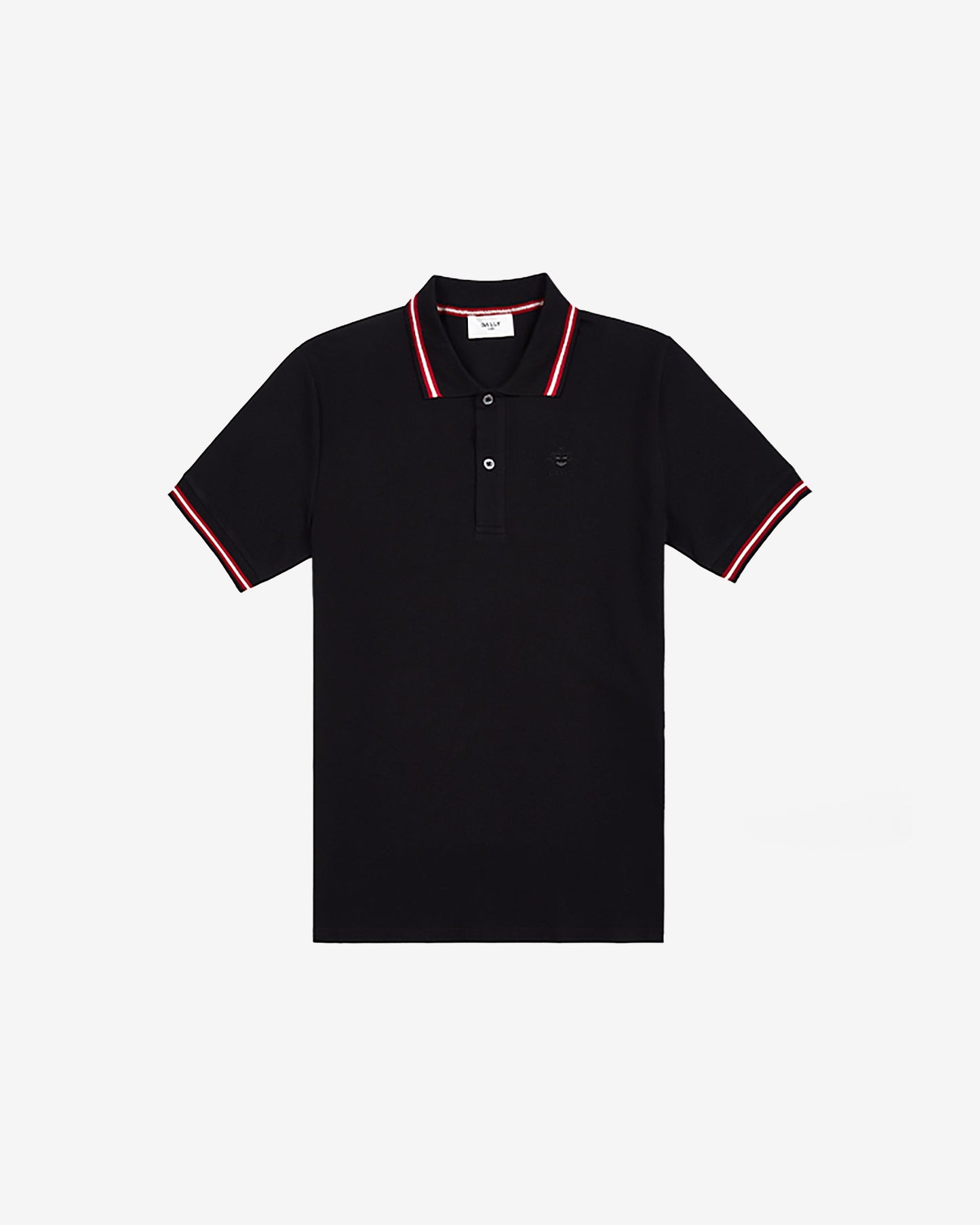 Polo Shirt in Black Piqué-Knit Cotton