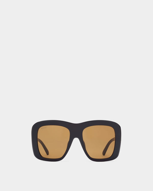 Constance Acetate Sunglasses In Shiny Black