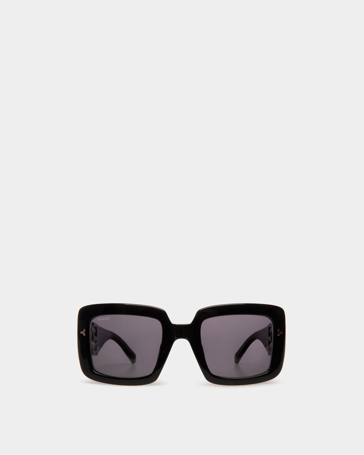 Filiana Sunglasses in Black & Smoke Lenses Acetate Sunglasses In Black