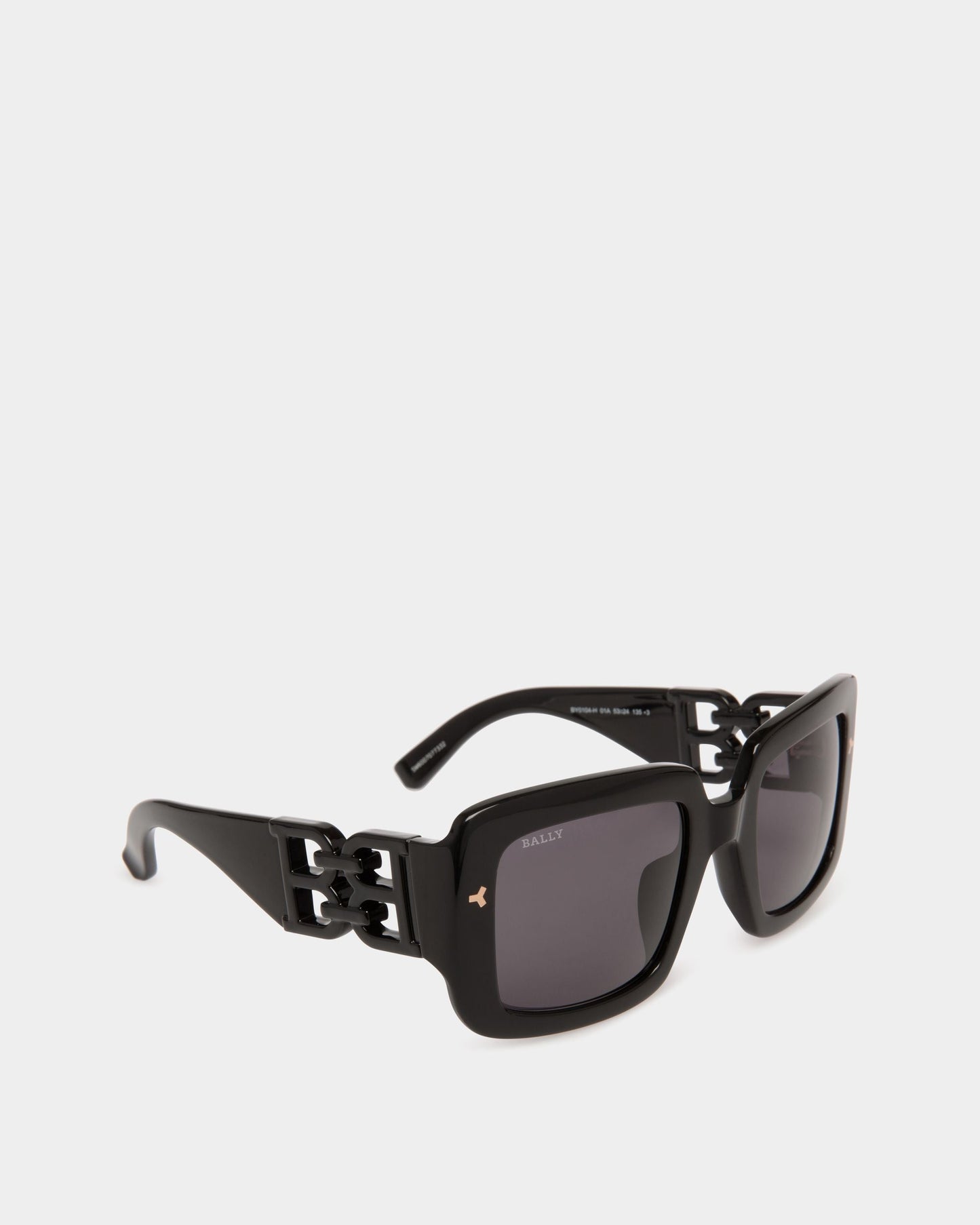 Filiana Sunglasses in Black & Smoke Lenses Acetate Sunglasses In Black