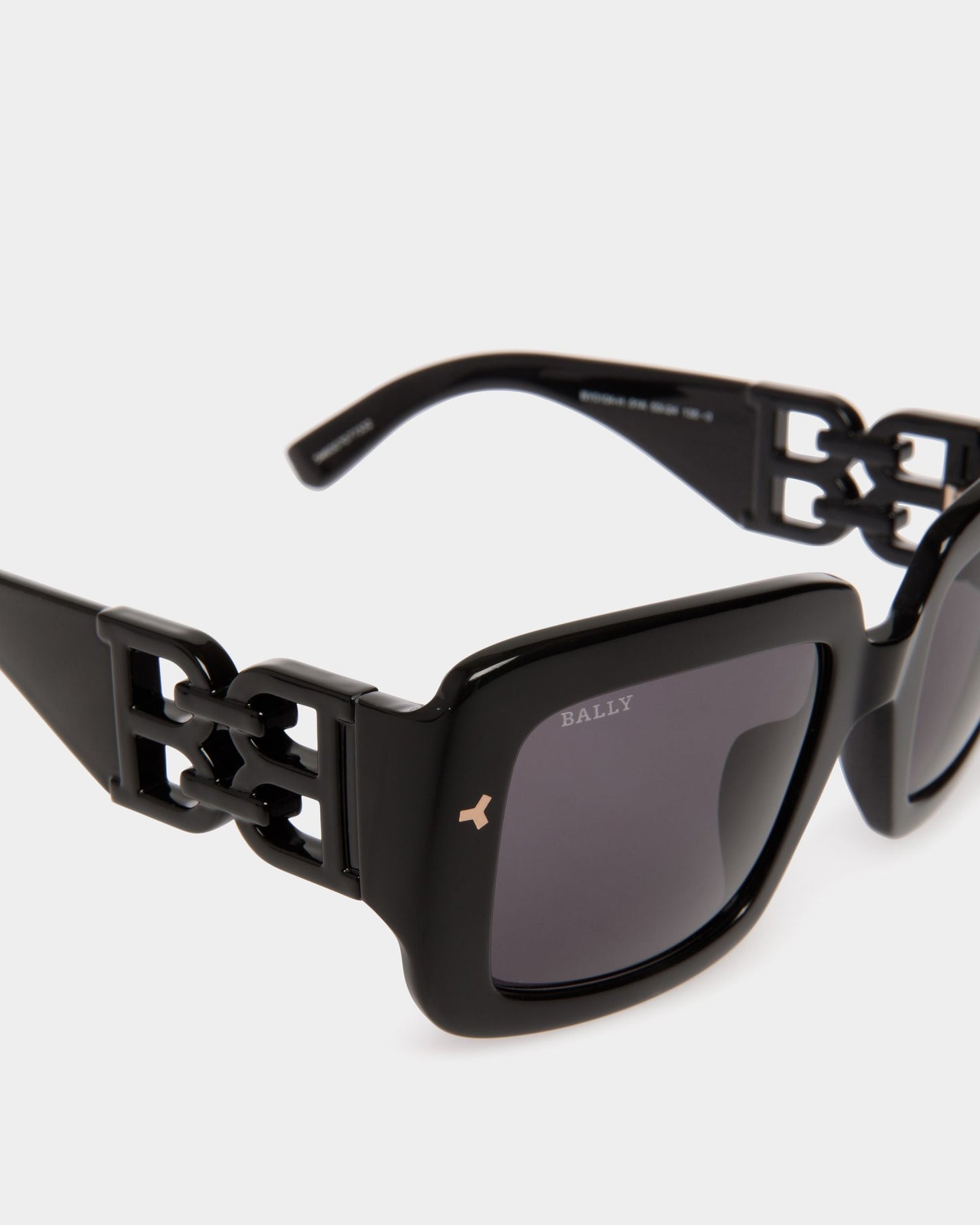 Filiana Sunglasses in Black & Smoke Lenses Acetate Sunglasses In Black