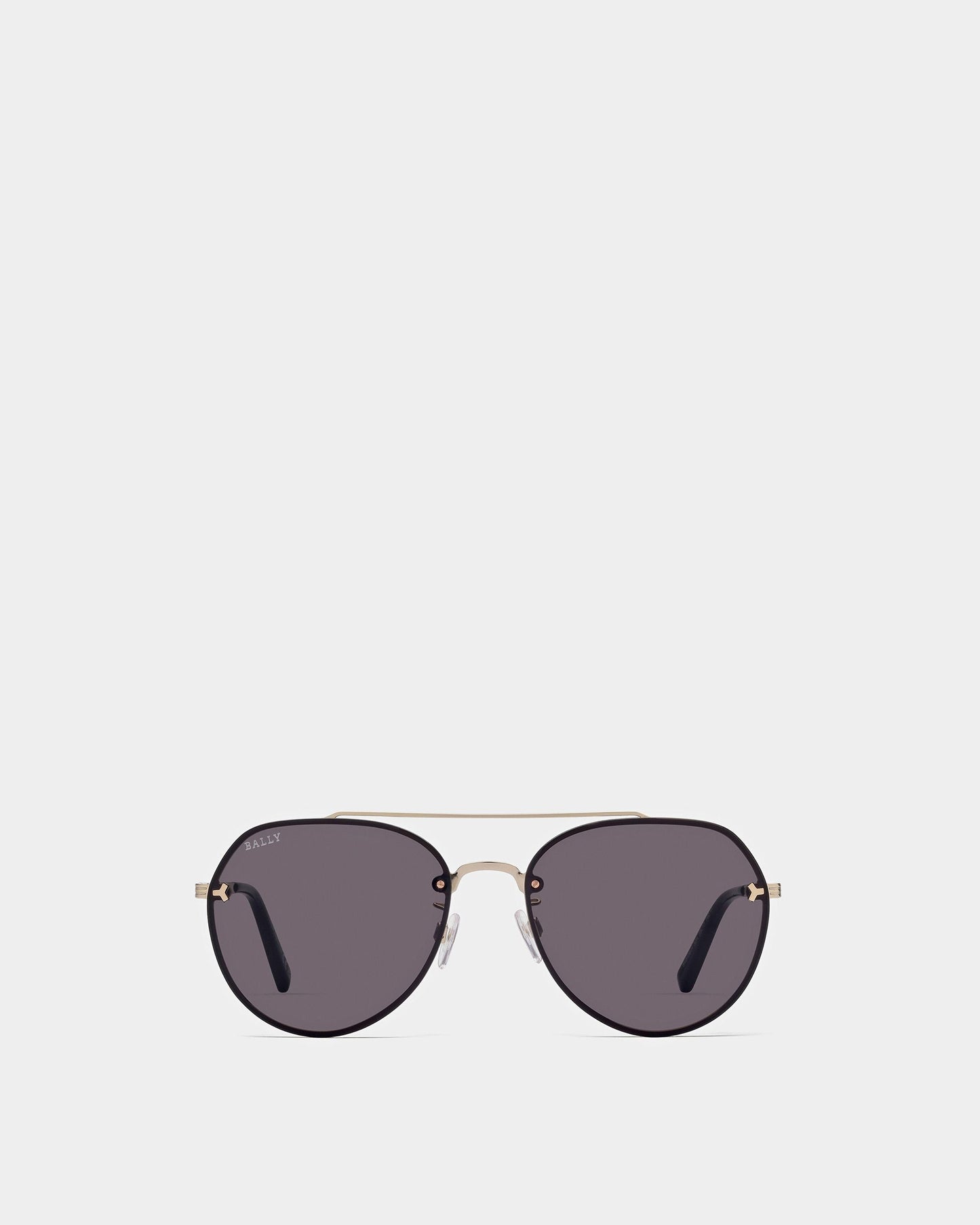 Brad Aviator Sunglasses In Gold Metal