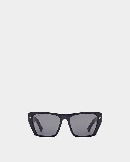 Ashley Geometric Full Rim Sunglasses In Black