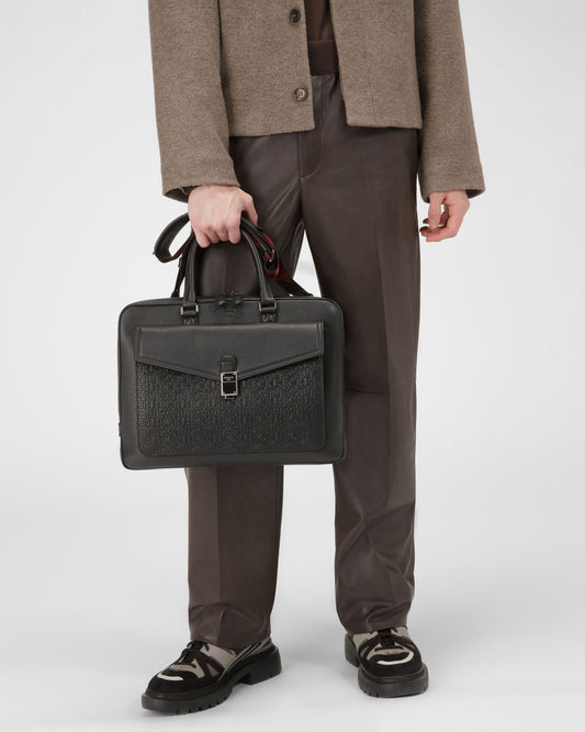 Bertho Leather Business Bag In Black
