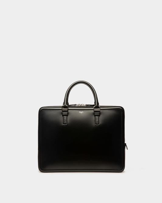 Sergy Leather Business Bag In Black