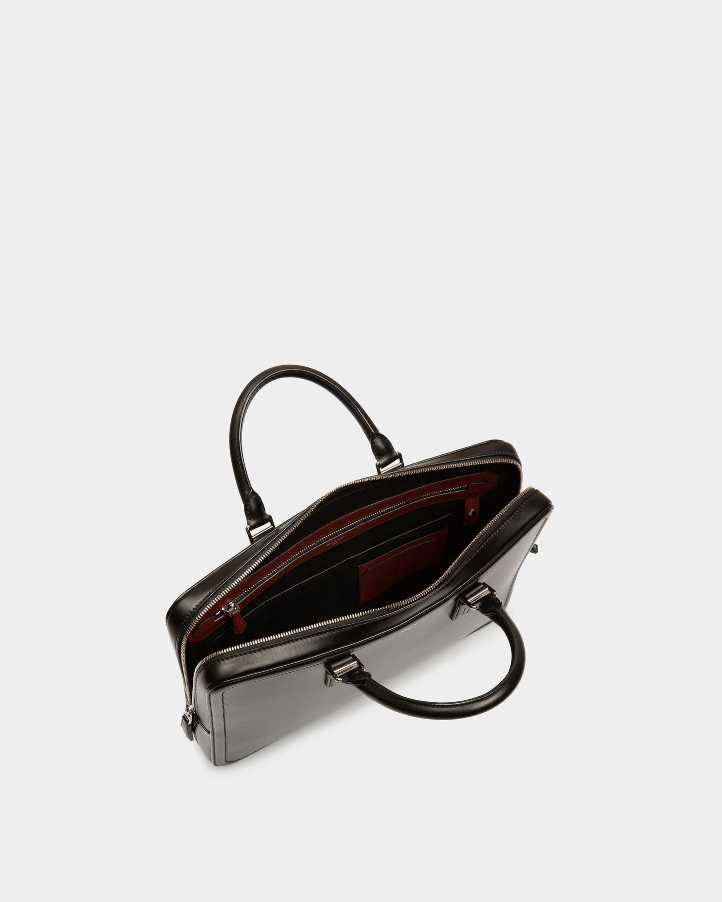 Sergy Leather Business Bag In Black