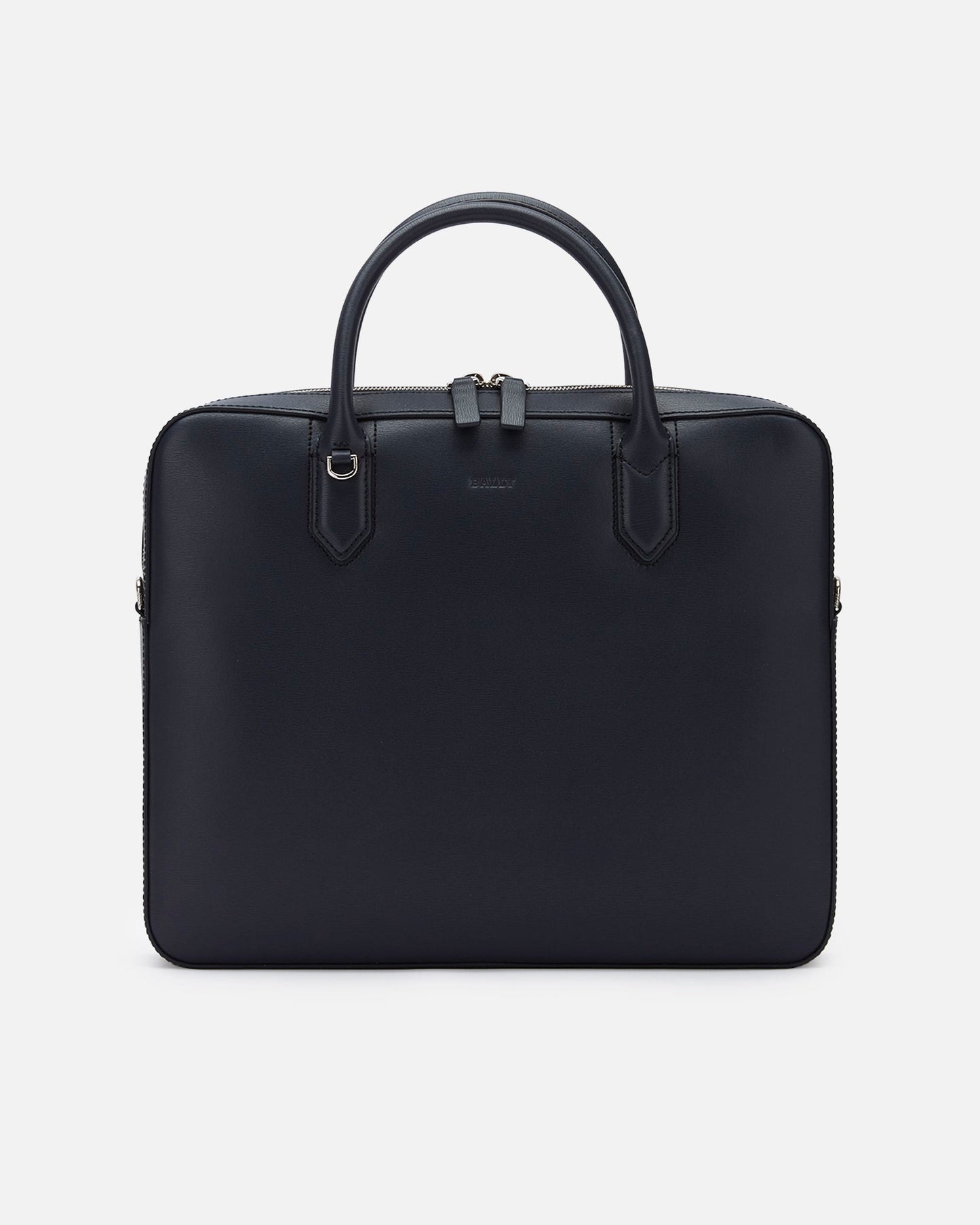 Men's Blue Leather Business Bag