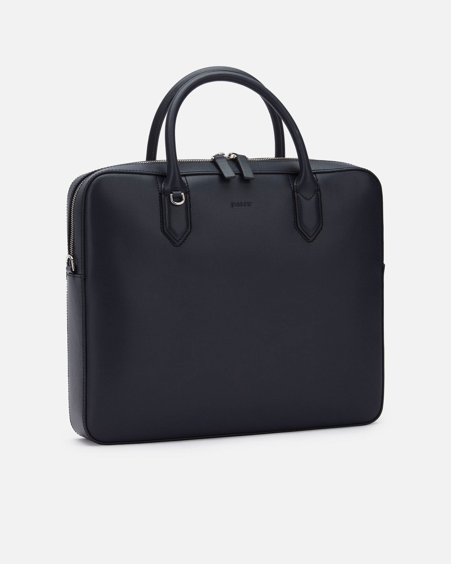 Men's Blue Leather Business Bag