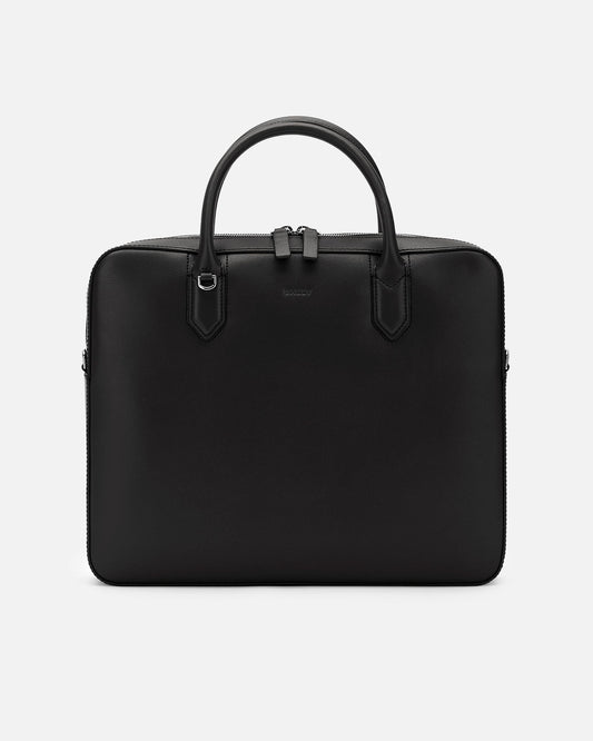 Business Bag in Black Embossed Leather