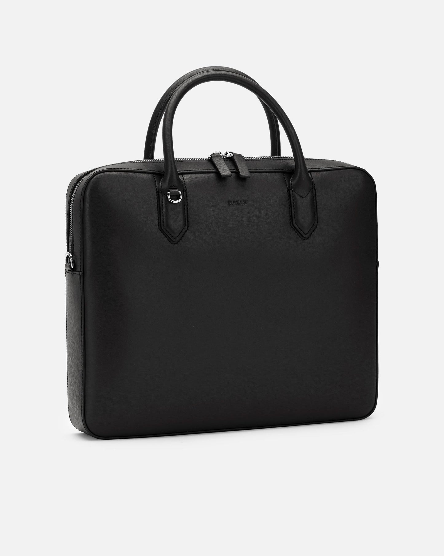 Business Bag in Black Embossed Leather