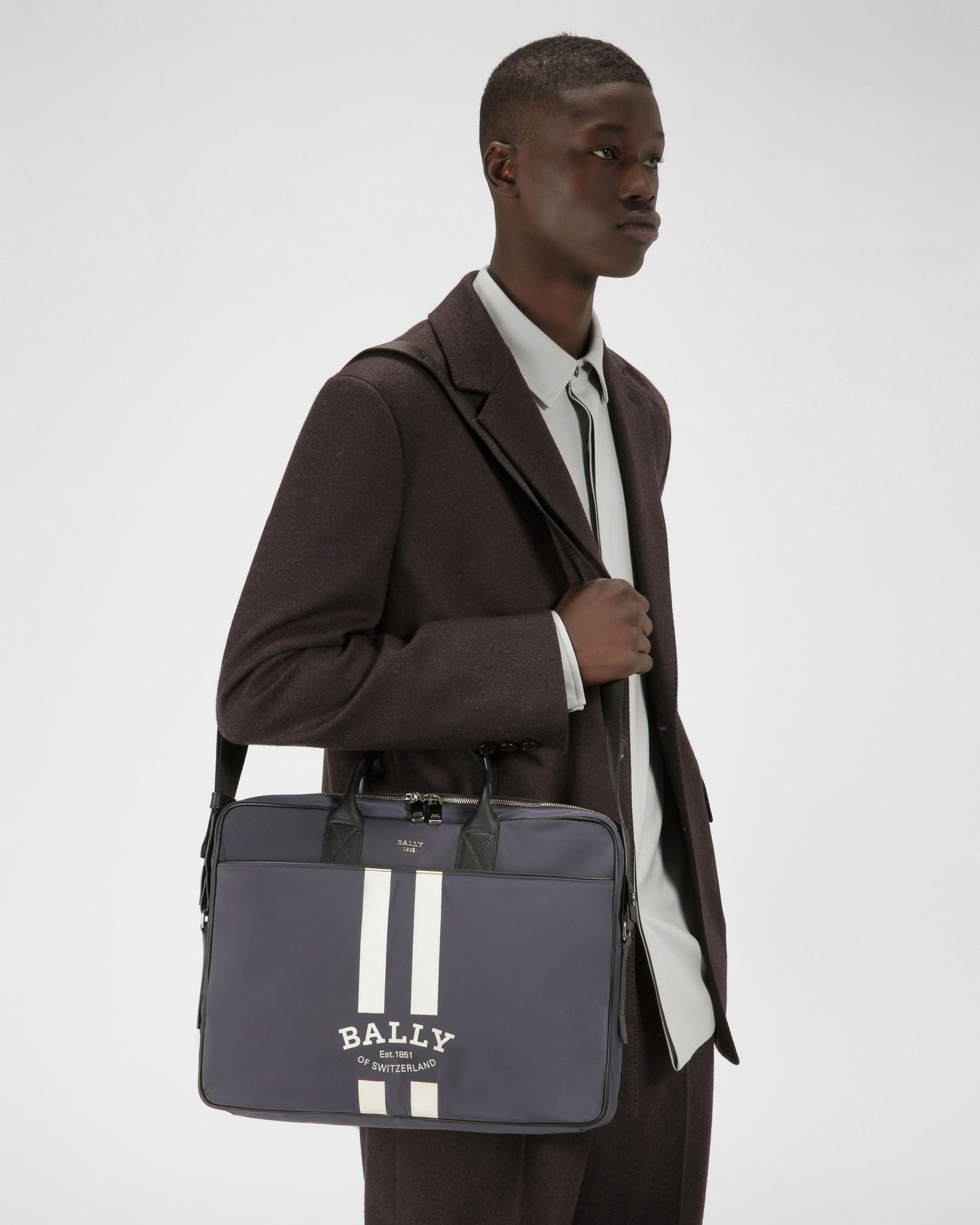 Faldy Eco-Nylon Business Bag In Navy