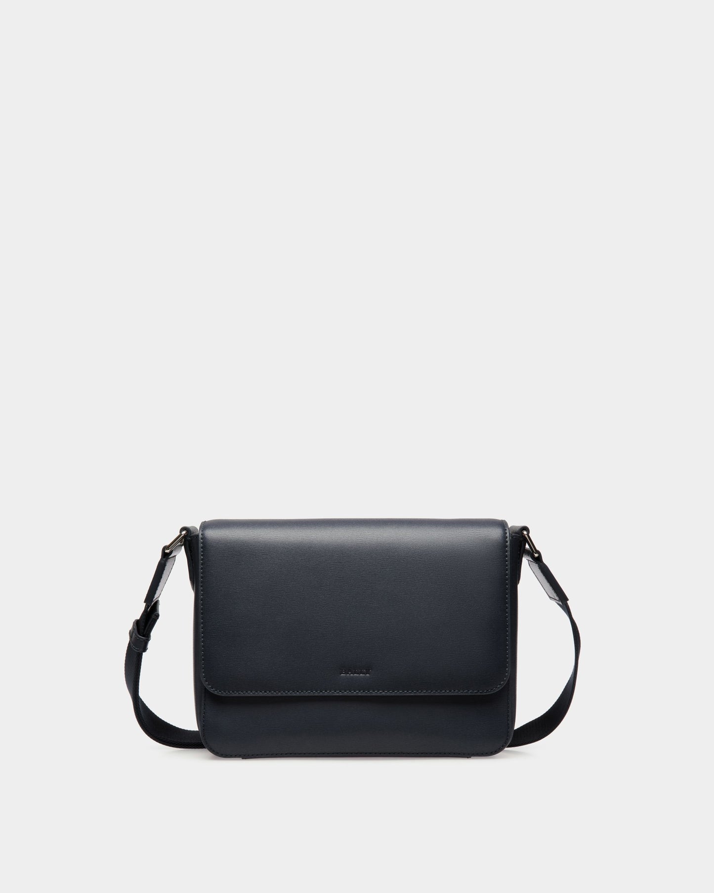Messenger Bag in Blue Embossed Leather