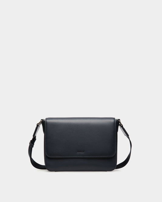 Messenger Bag in Blue Embossed Leather