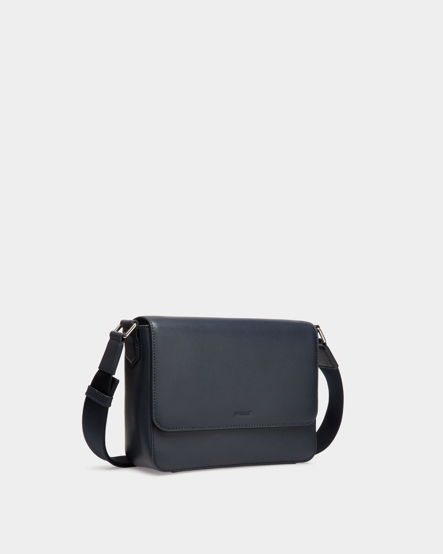 Messenger Bag in Blue Embossed Leather