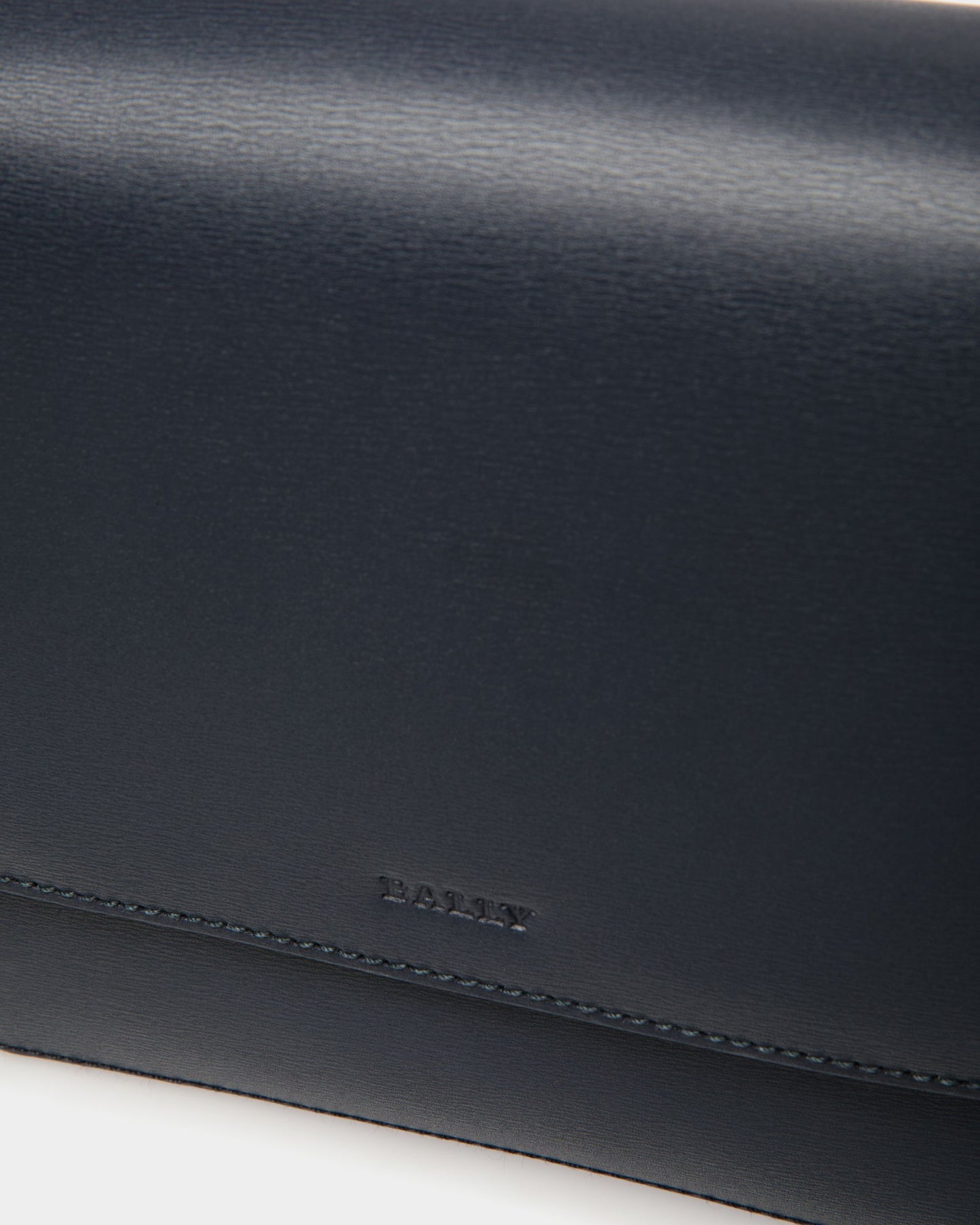 Messenger Bag in Blue Embossed Leather