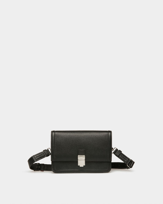 Sacres Leather Crossbody Bag In Black