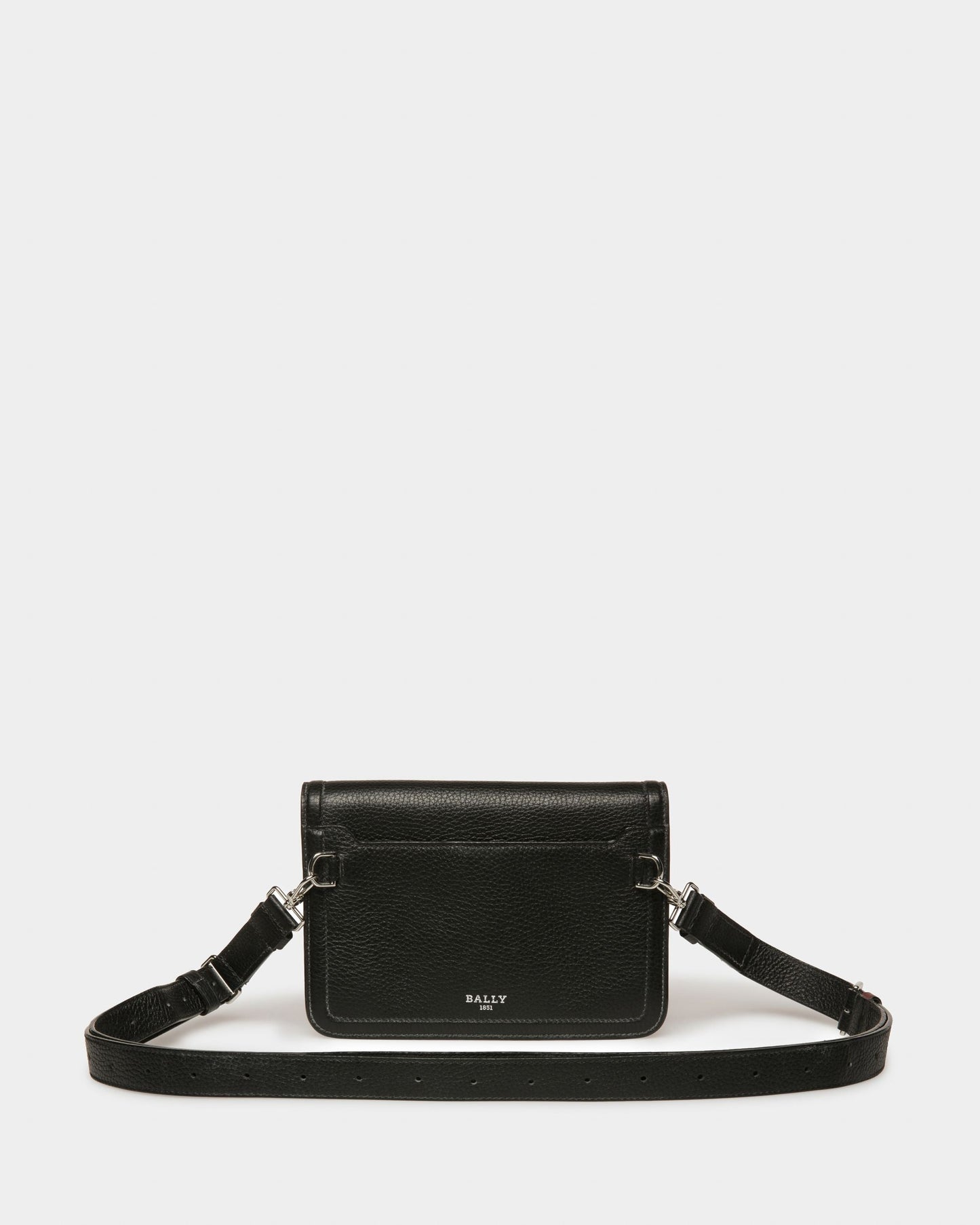 Sacres Leather Crossbody Bag In Black