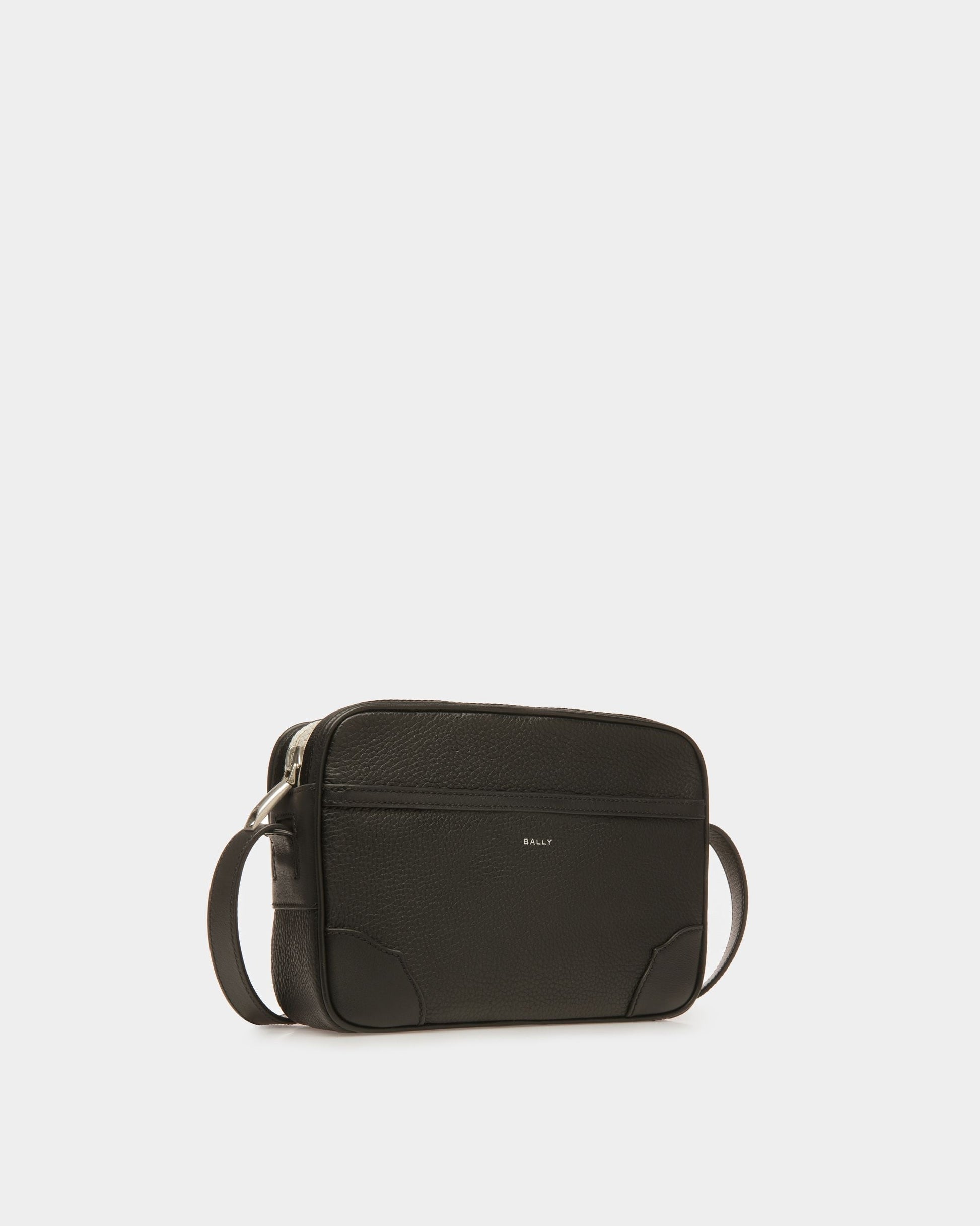 Bord Day | Men's Crossbody | Black Leather | Bally | Still Life 3/4 Front