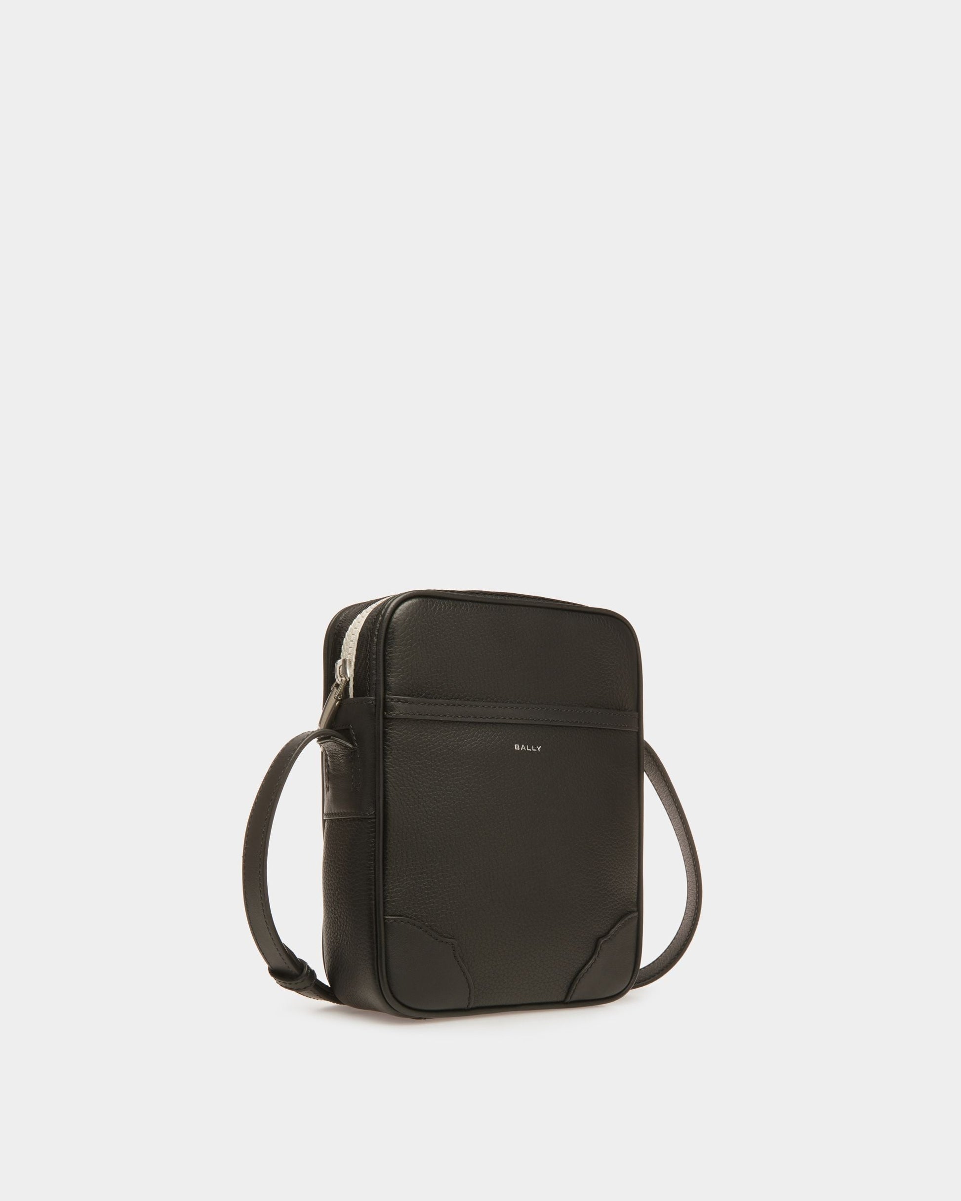 Bord Cross | Men's Crossbody | Black Leather | Bally | Still Life 3/4 Front