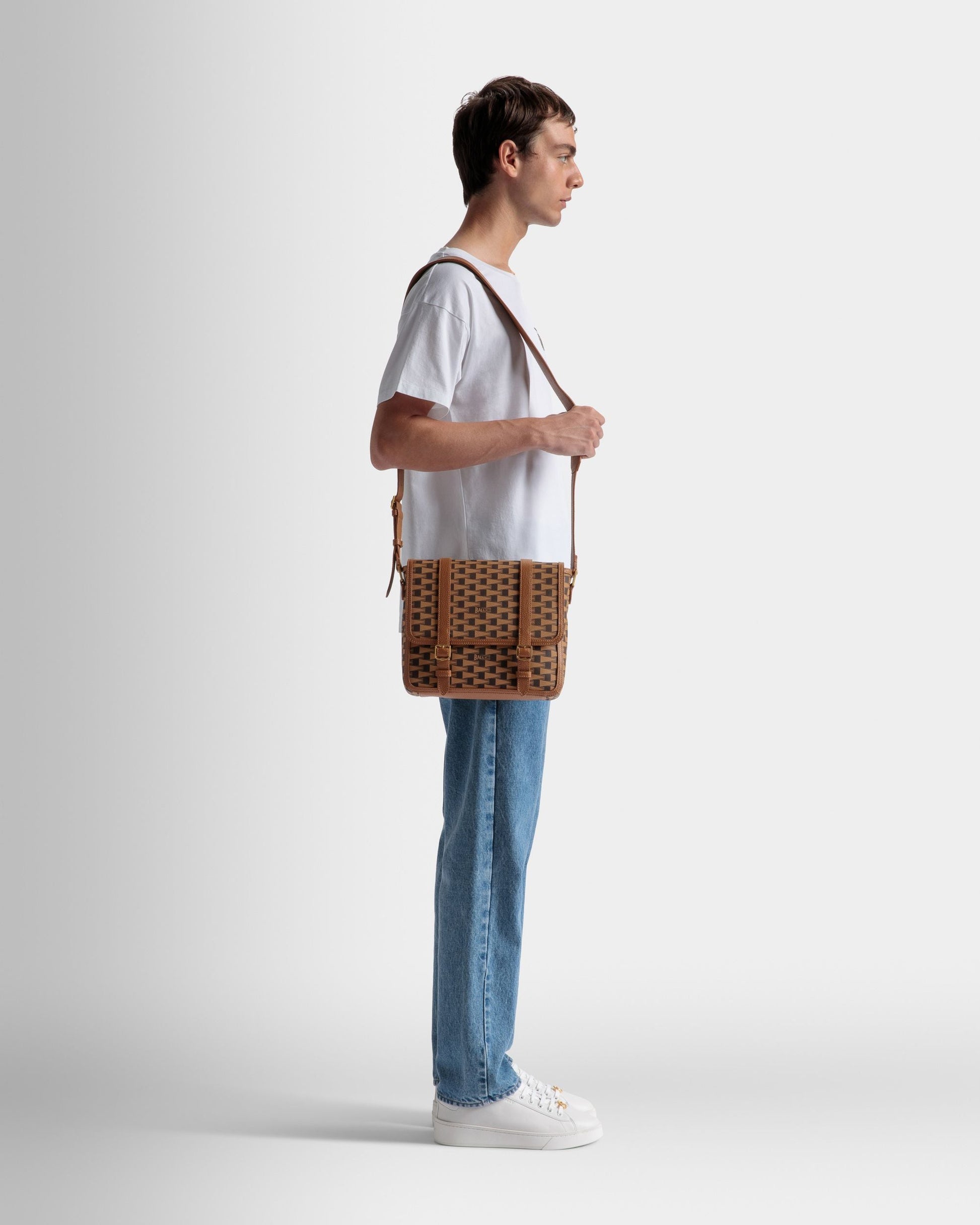 Games | Men's Messenger Bag | Desert TPU | Bally | On Model Front