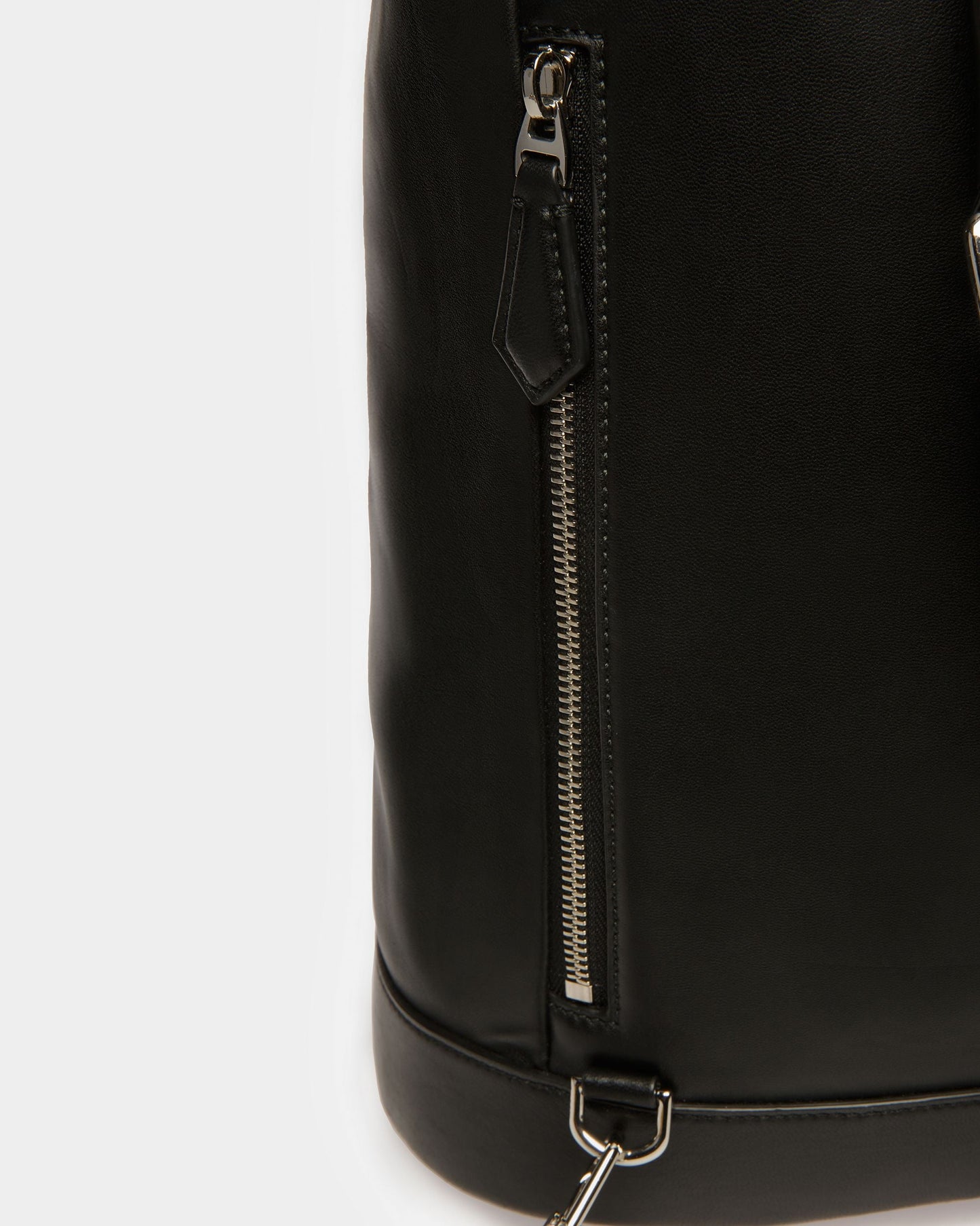 Azes Leather Sling Bag In Black