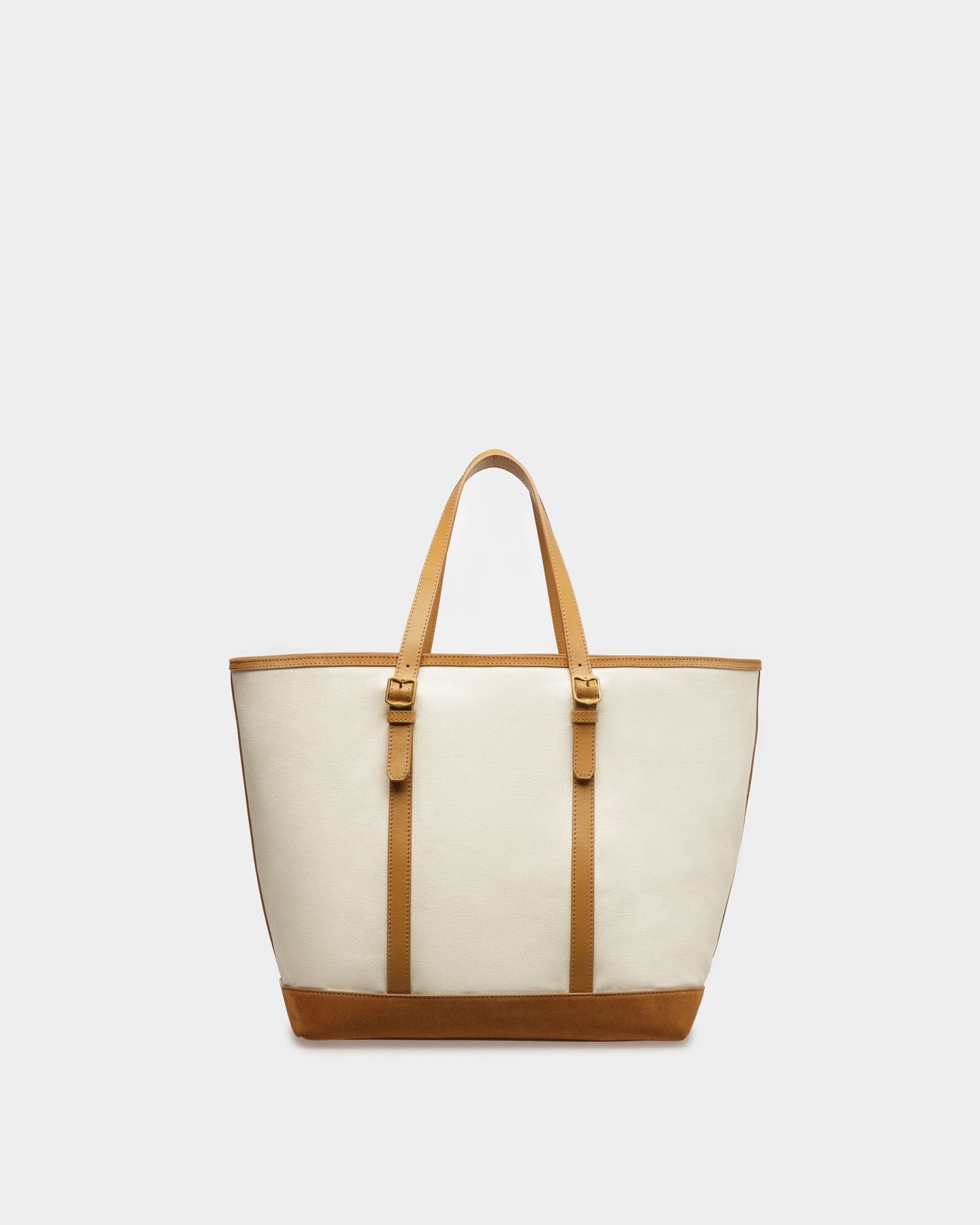 4 Buckles | Men's Tote Bag | Natural And Desert Fabric | Bally | Still Life Back