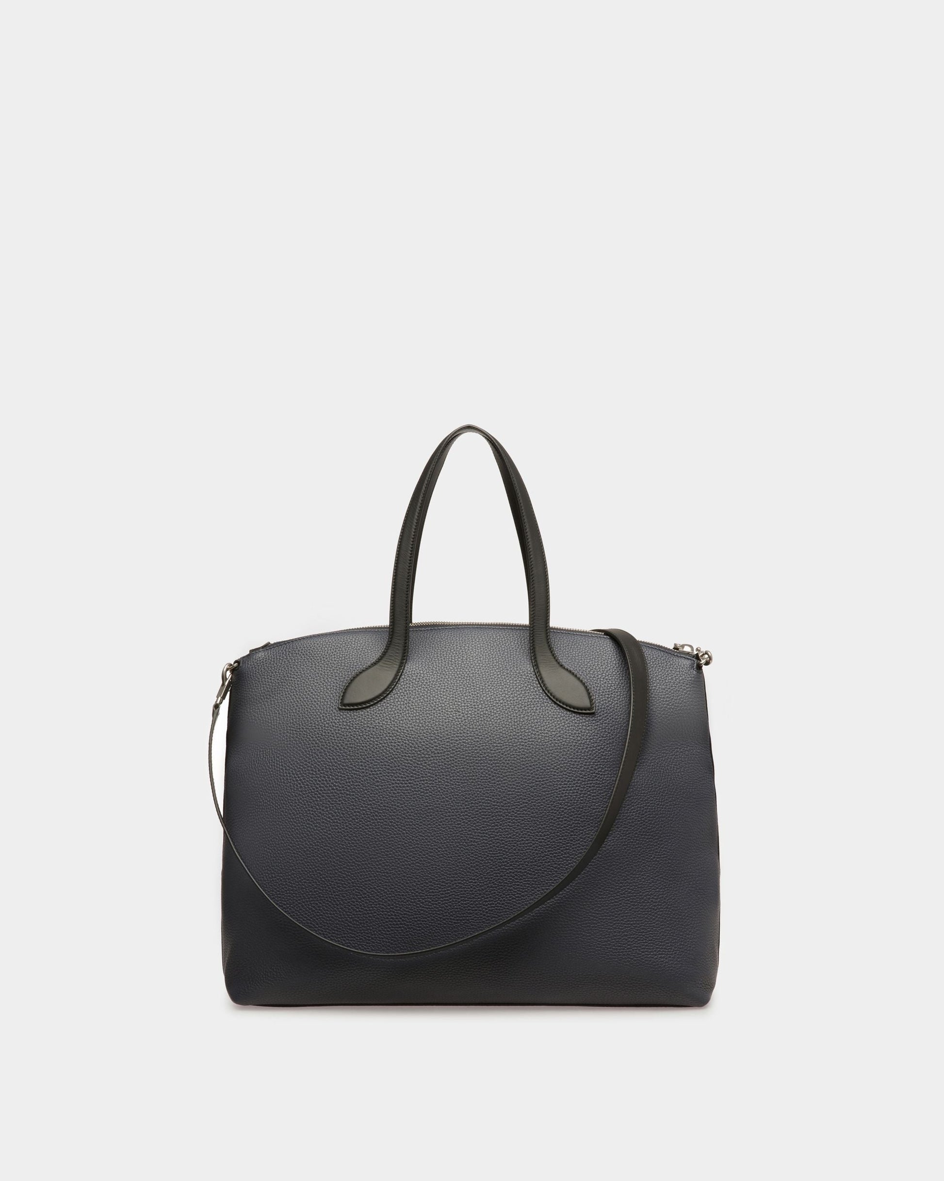 Shaped | Men's Tote Bag | Midnight Leather | Bally | Still Life Back