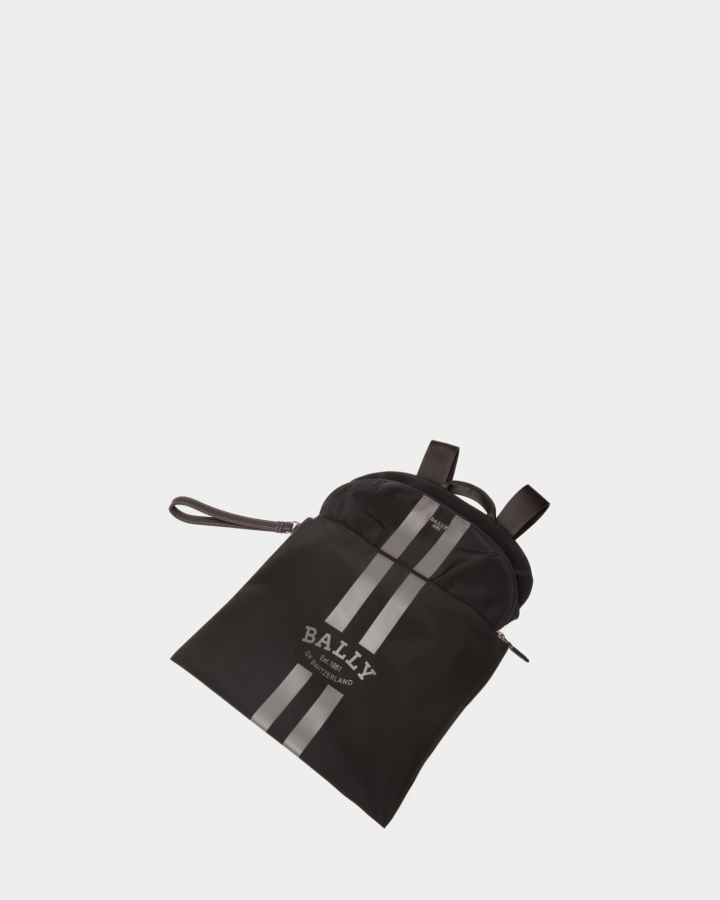 Bally Escape Packable Backpack in Black Nylon