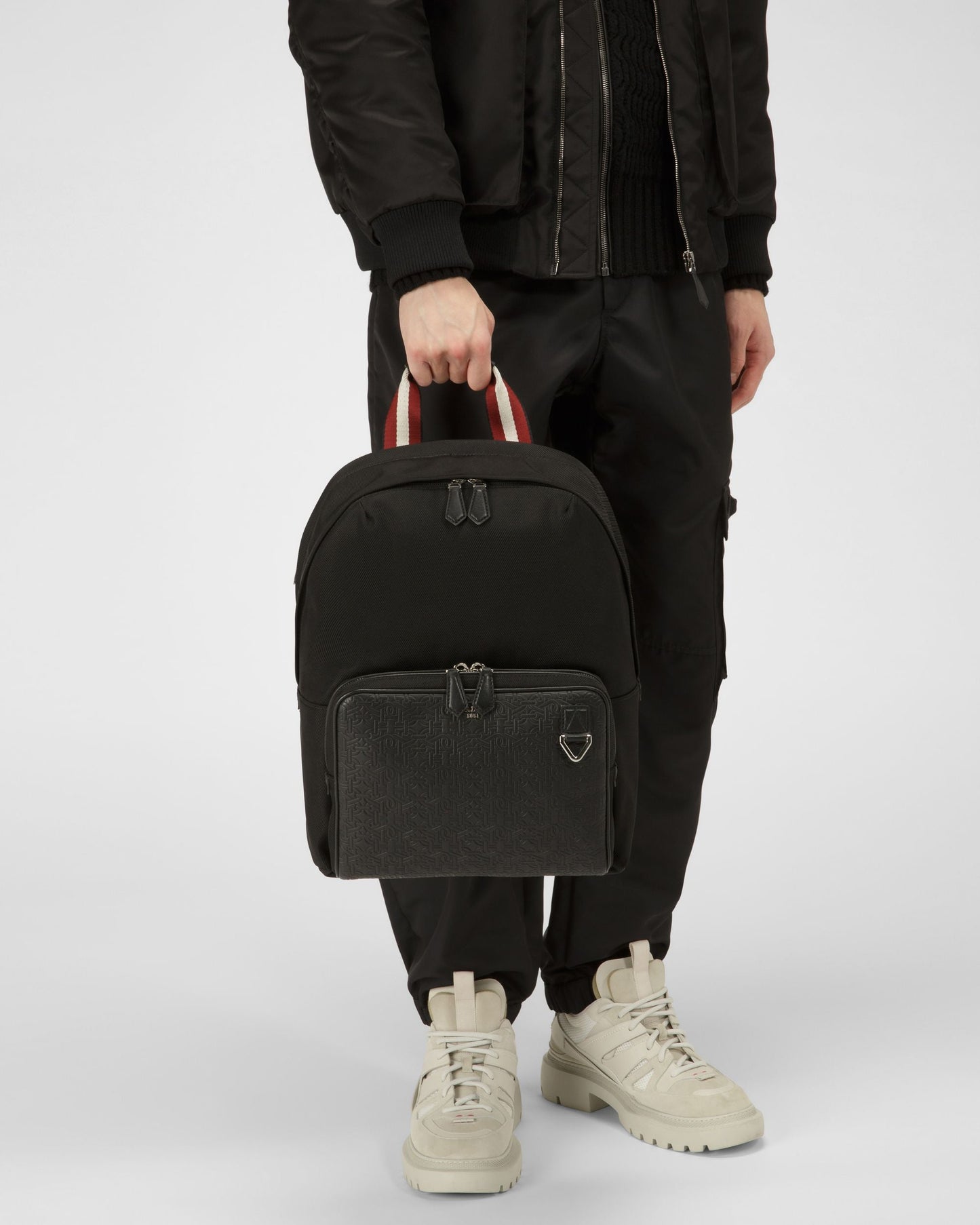 Codie Nylon & Leather Backpack In Black