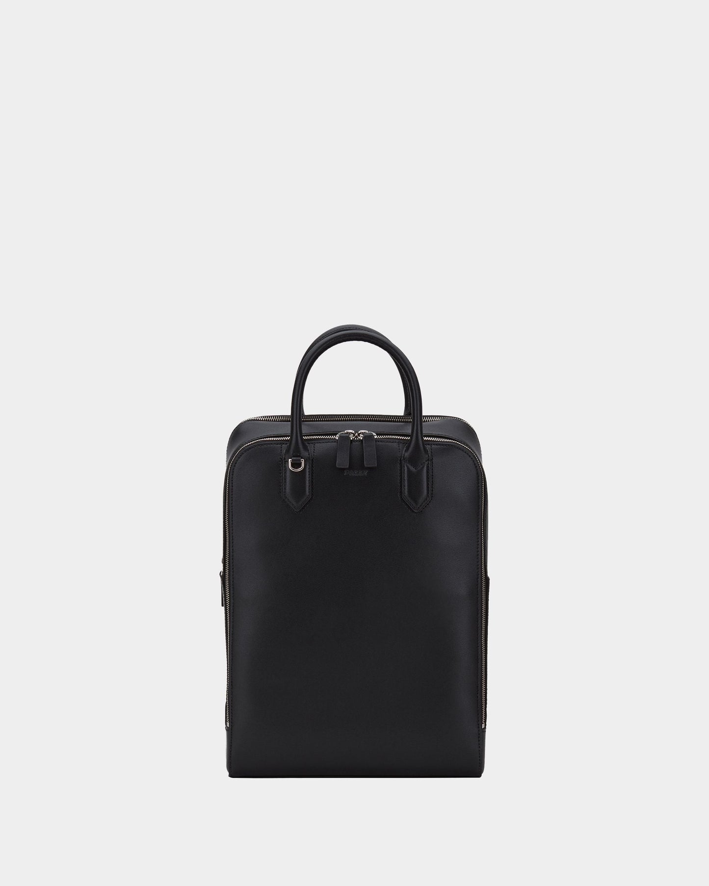 Men's Black Leather Backpack