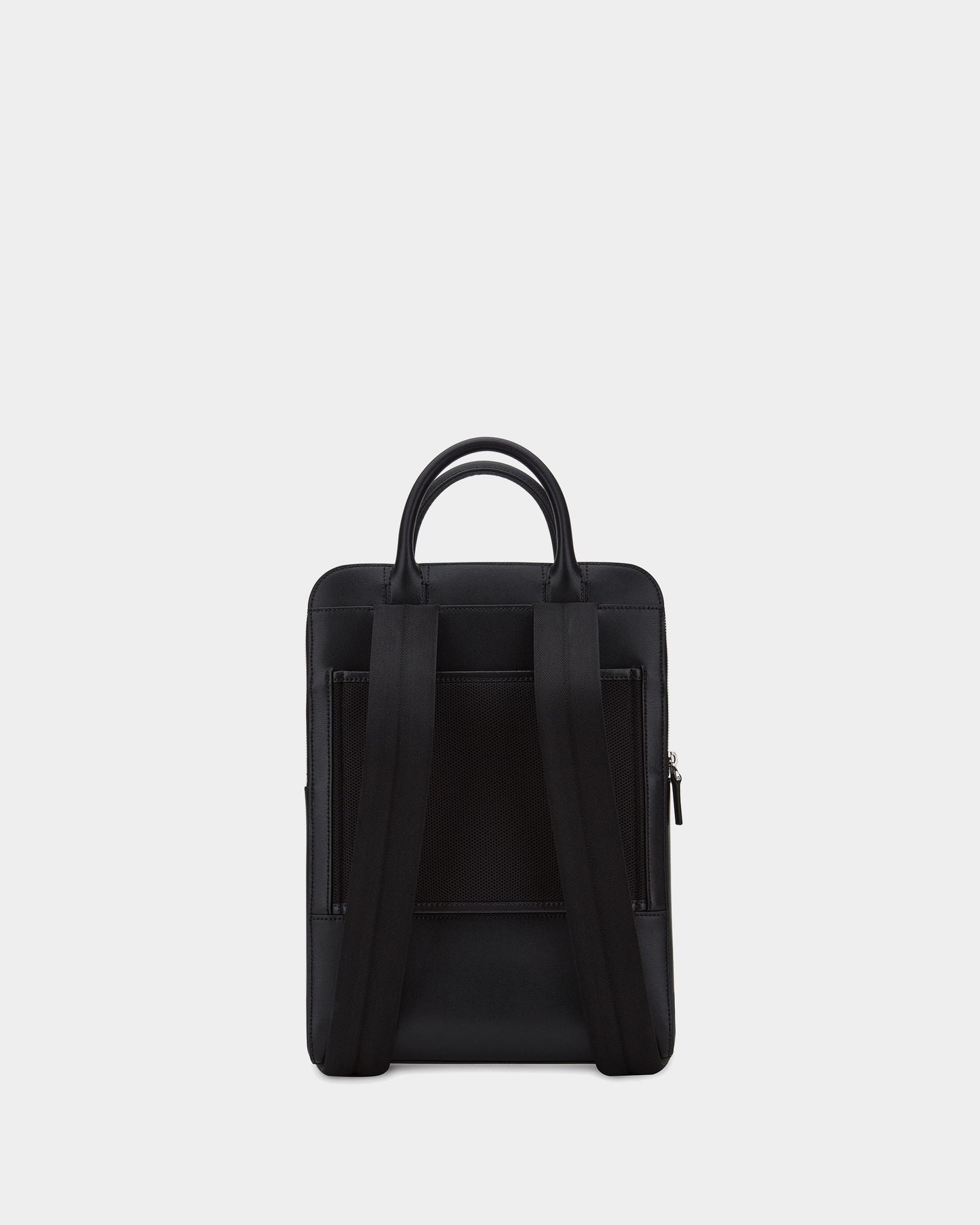 Men's Black Leather Backpack