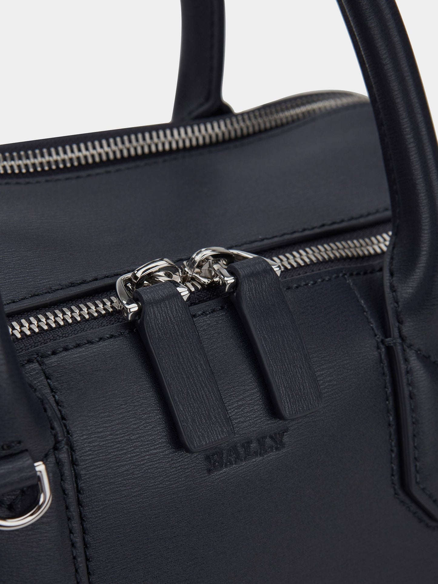 Men's Black Leather Backpack
